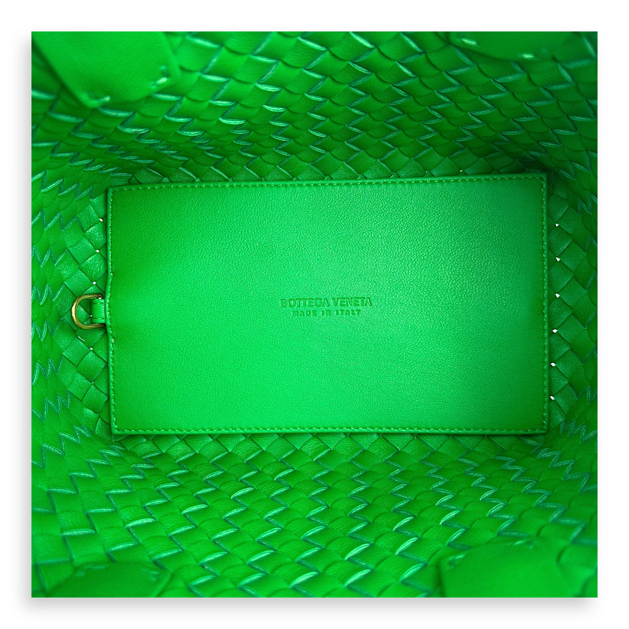 Cabat Top Handle Bag Green in Lambskin, Gold hardware - Image 7