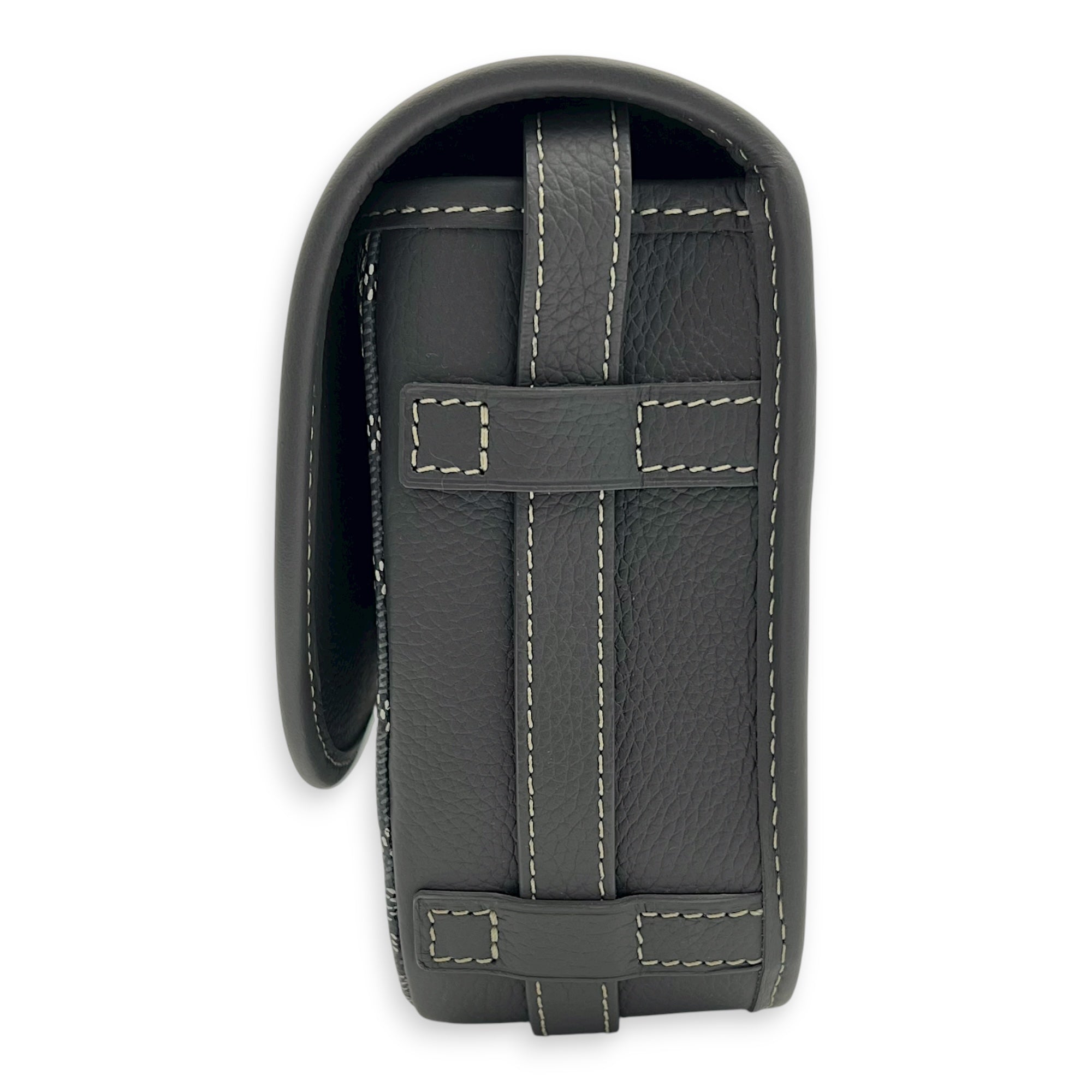 Belvedere Crossbody Bag PM Grey in Coated Canvas, Silver hardware - Image 5