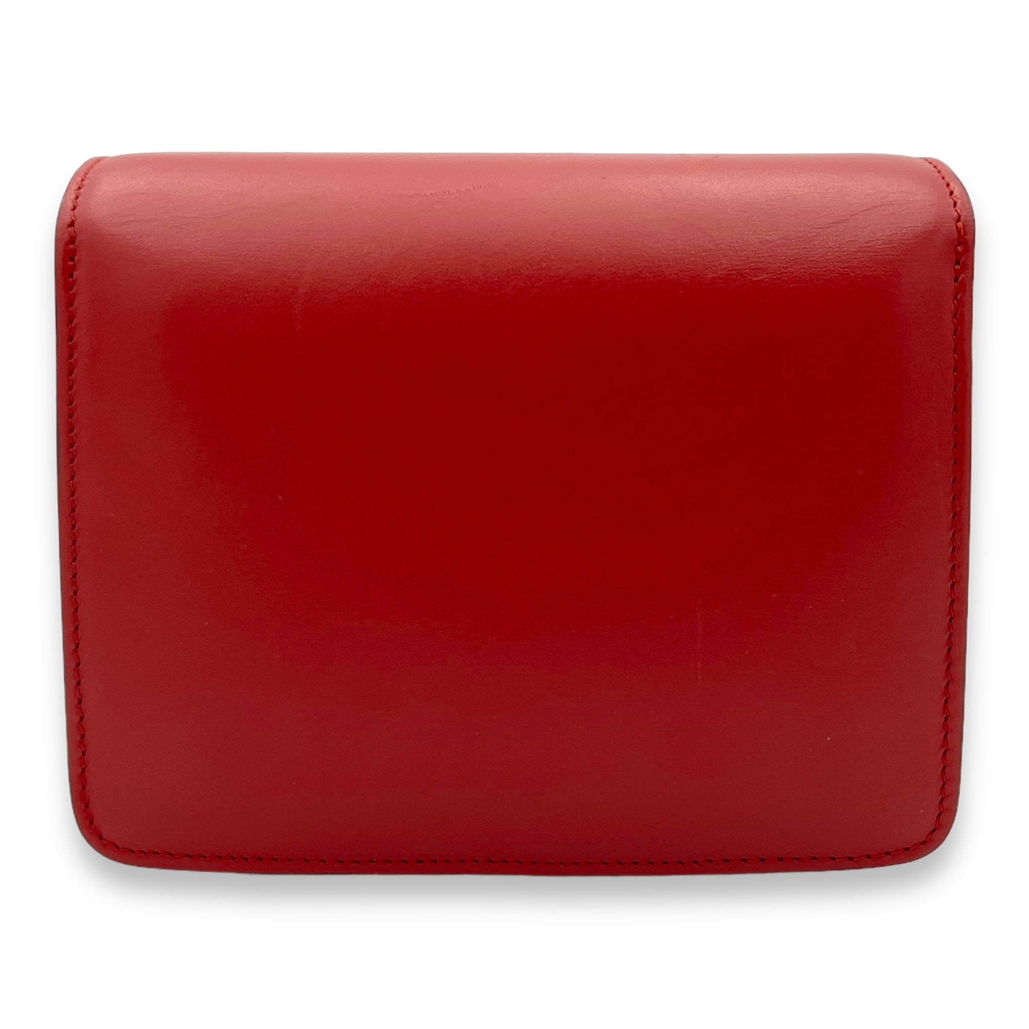 Box Small Red Shoulder Bag in Calfskin, Gold hardware - Image 3
