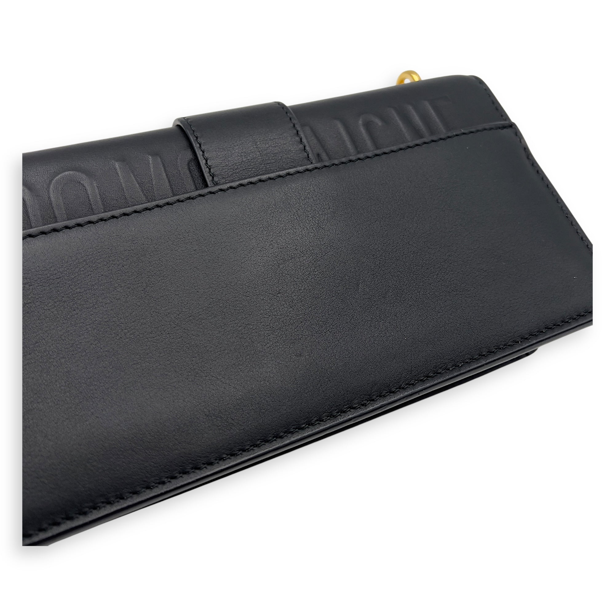 Montaigne Shoulder Bag Black in Calfskin, Gold hardware - Image 13
