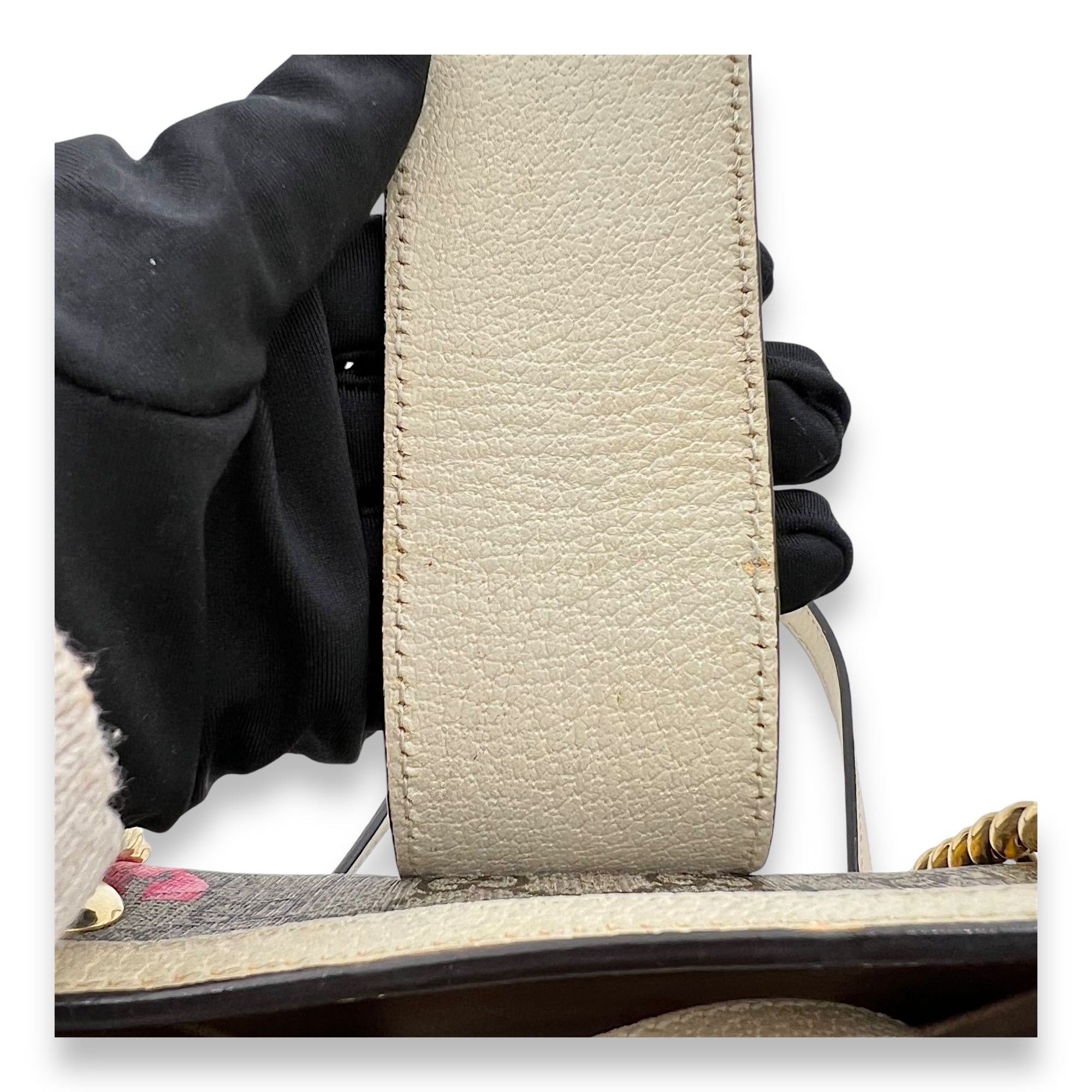 GG Supreme Top Handle Bag Small Beige in Canvas, Gold hardware - Image 8