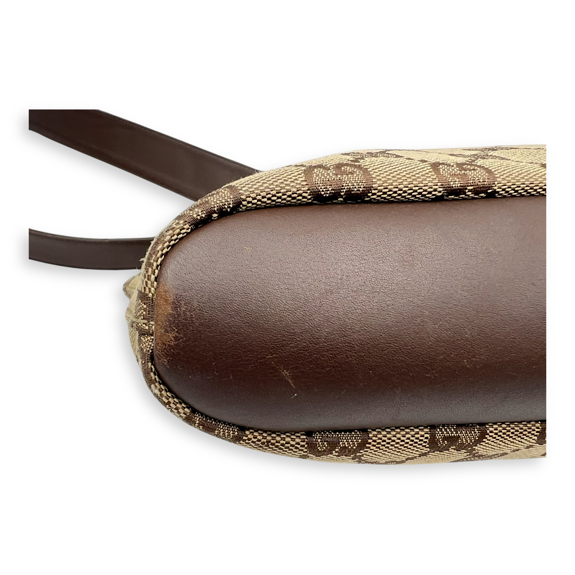 GG Shoulder Bag Brown in Canvas, Gold hardware - Image 10