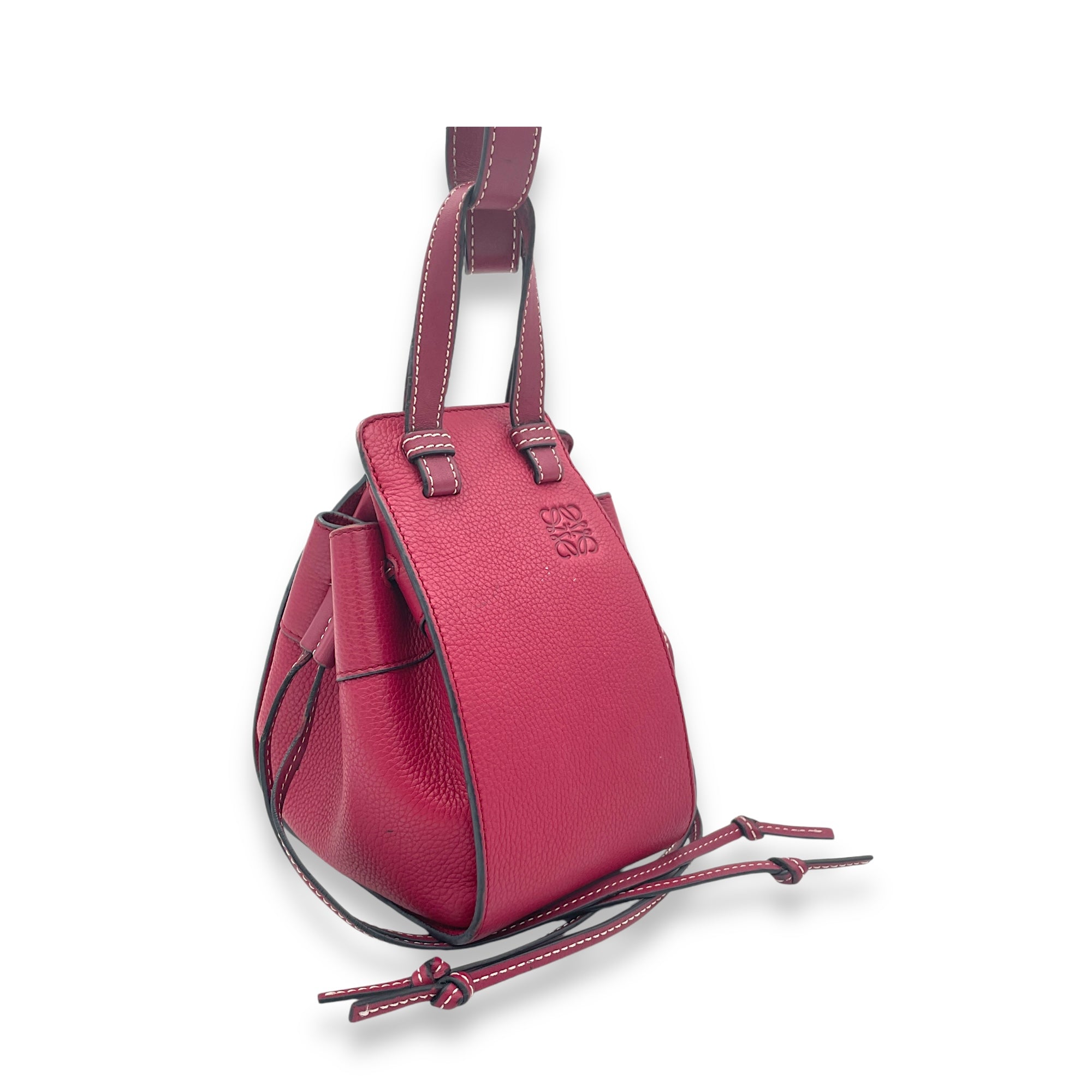 Hammock Mini Red Top Handle Bag in Calfskin, Silver hardware - Image 4