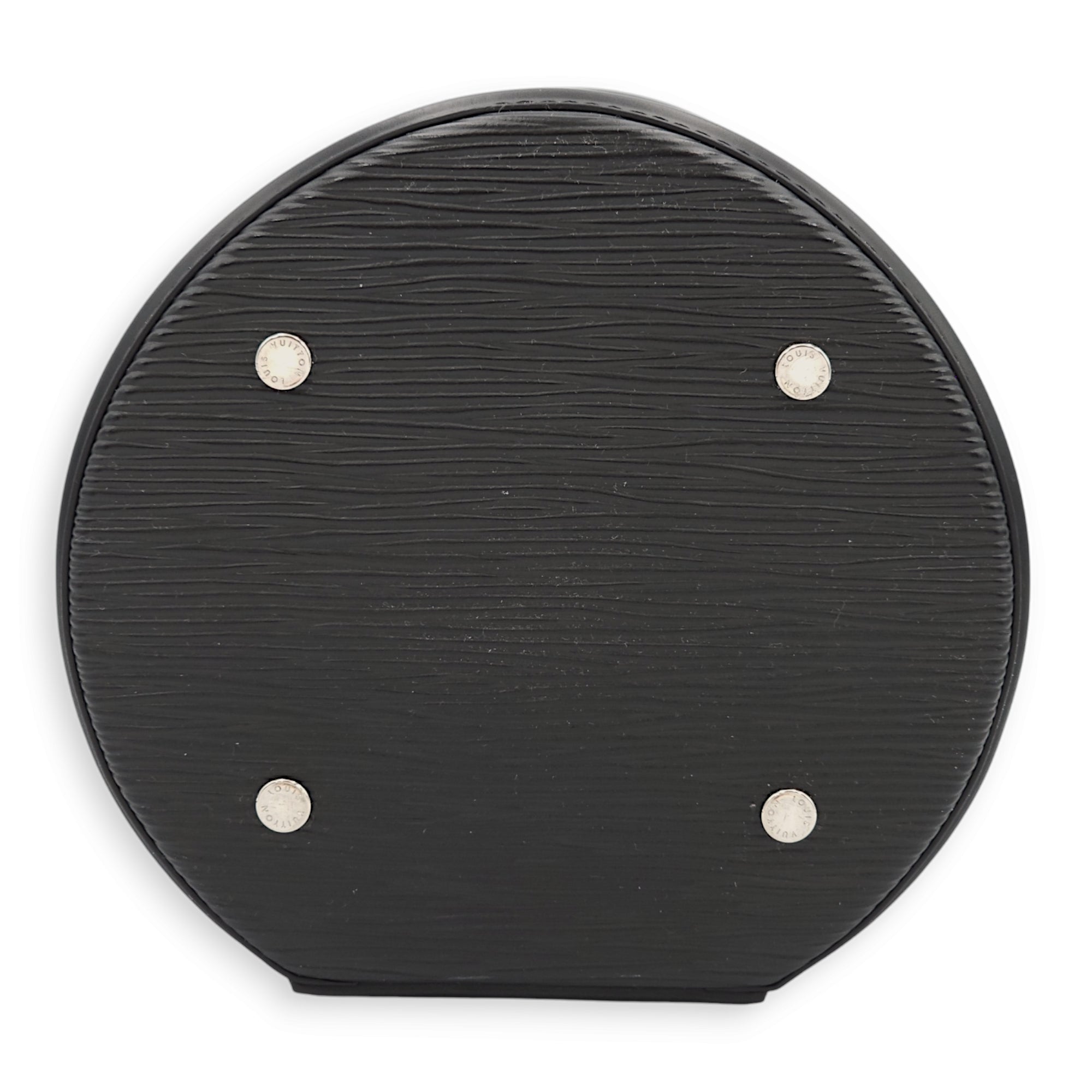 Cannes Black Top Handle Bag in Epi Leather, Palladium hardware - Image 6