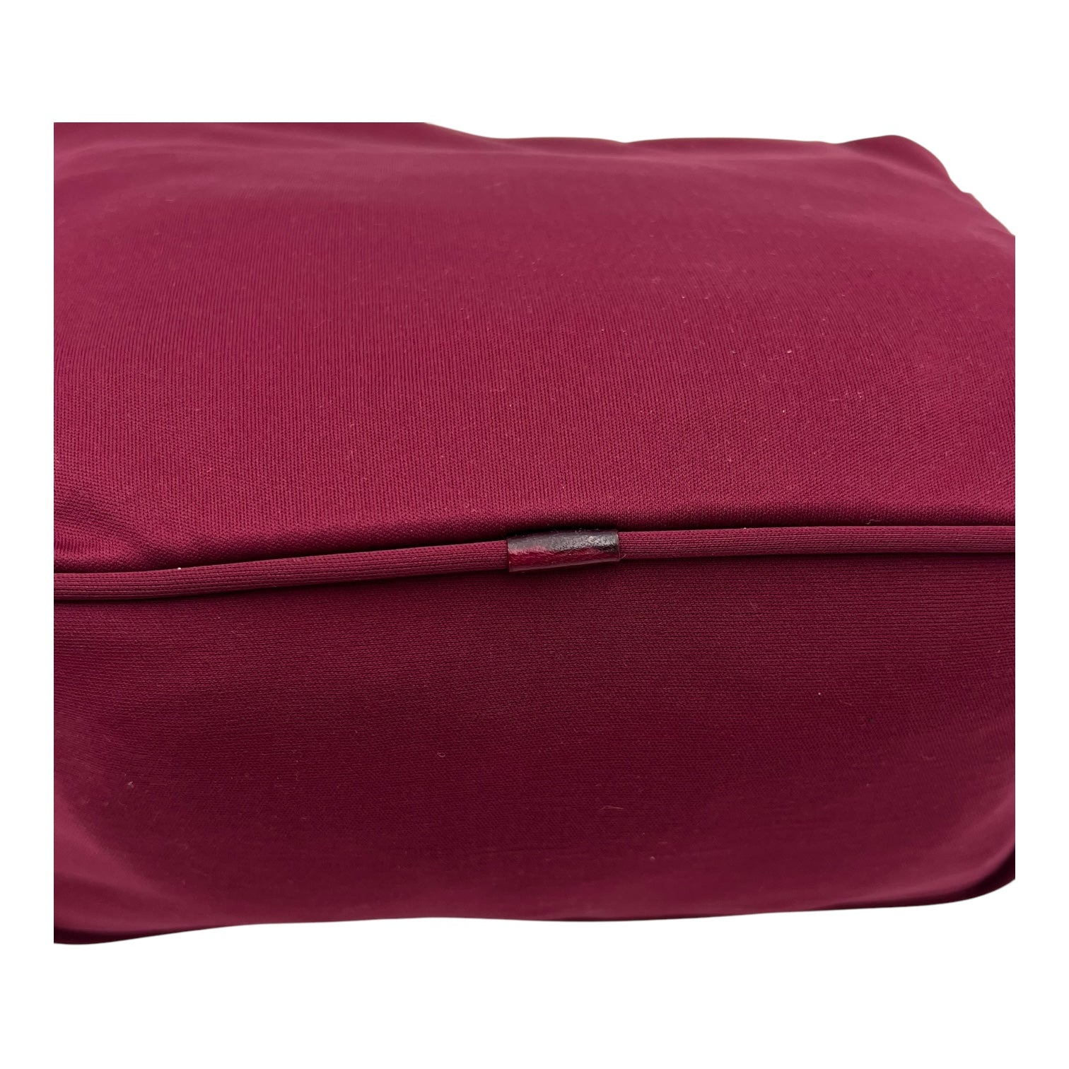 Baguette Shoulder Bag Red in Canvas, Silver hardware - Image 16