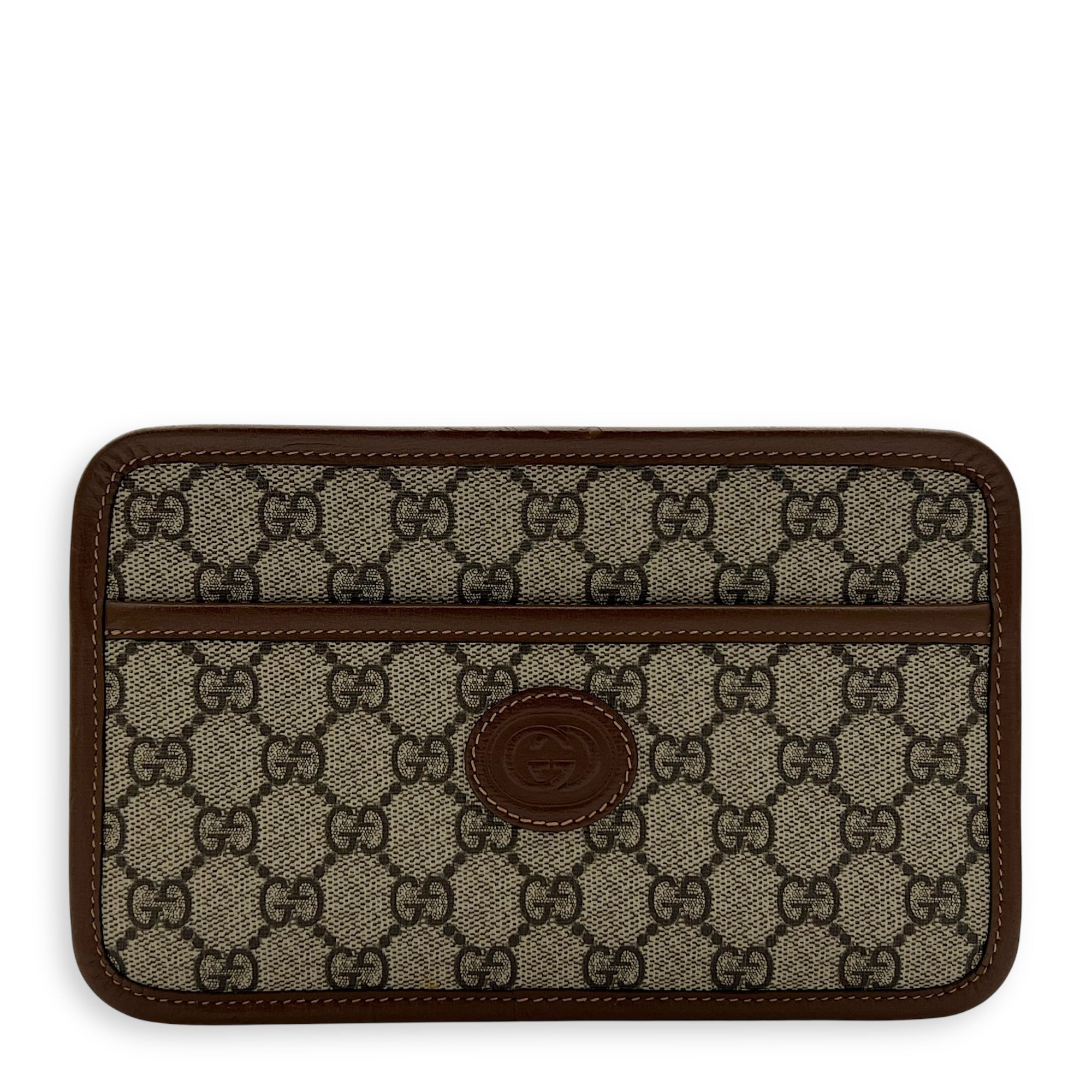 GG Supreme Crossbody Bag Brown in Coated Canvas, Gold hardware