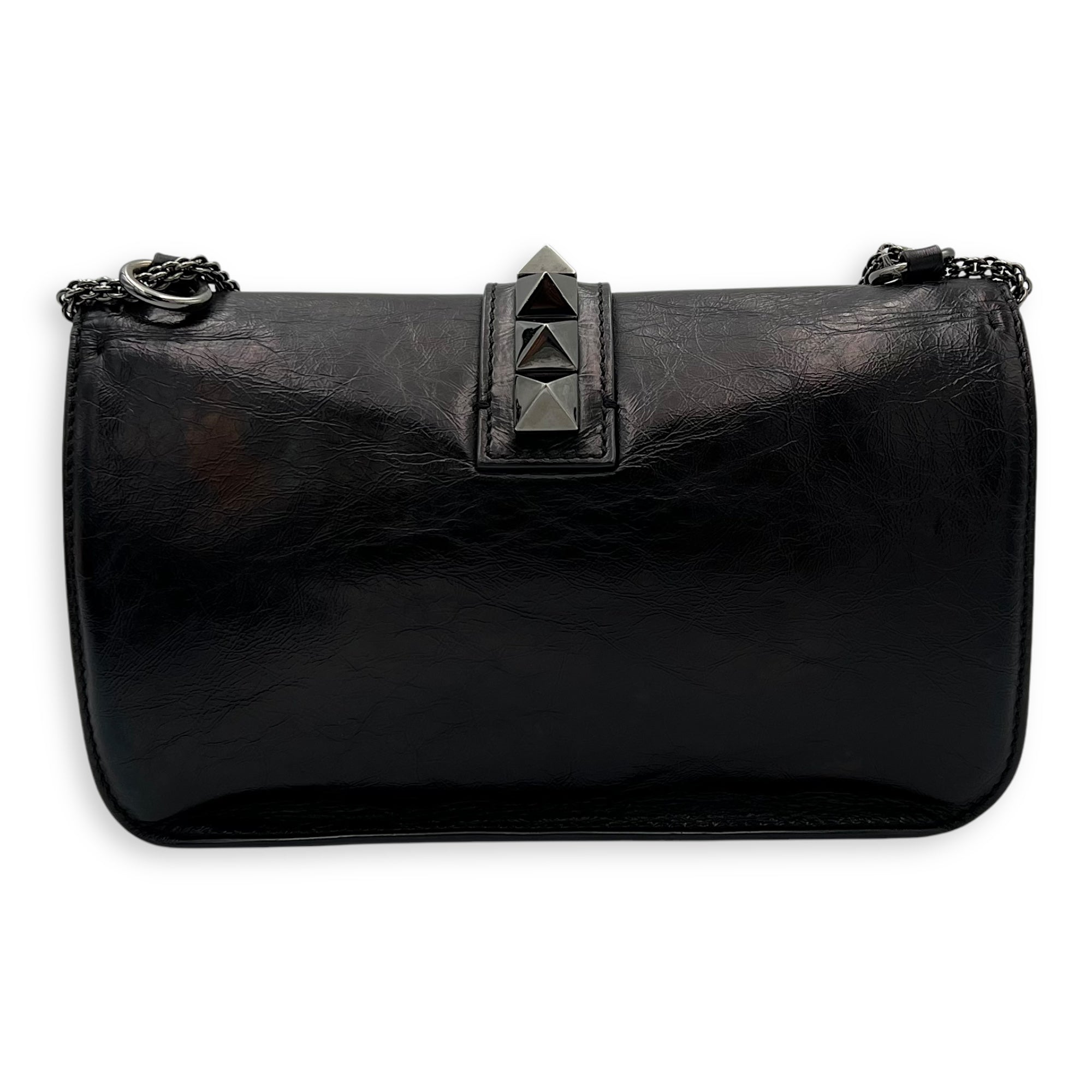 Glamlock Black Shoulder Bag in Calfskin, So Black hardware - Image 3