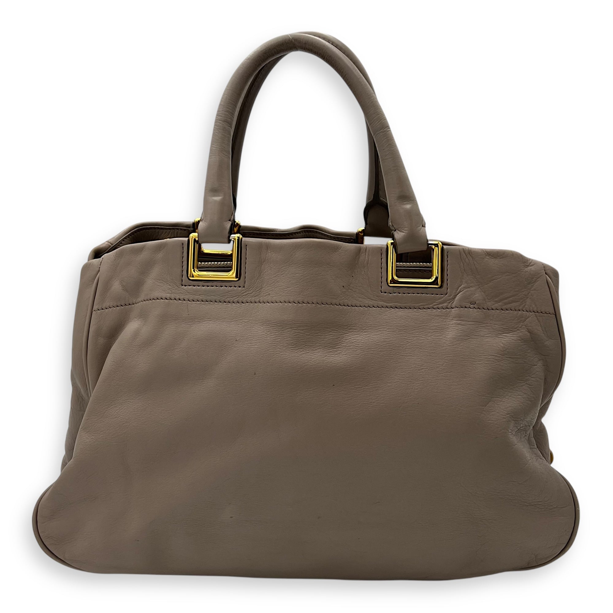 Logo Top Handle Bag Pink in Calfskin, Gold hardware - Image 3