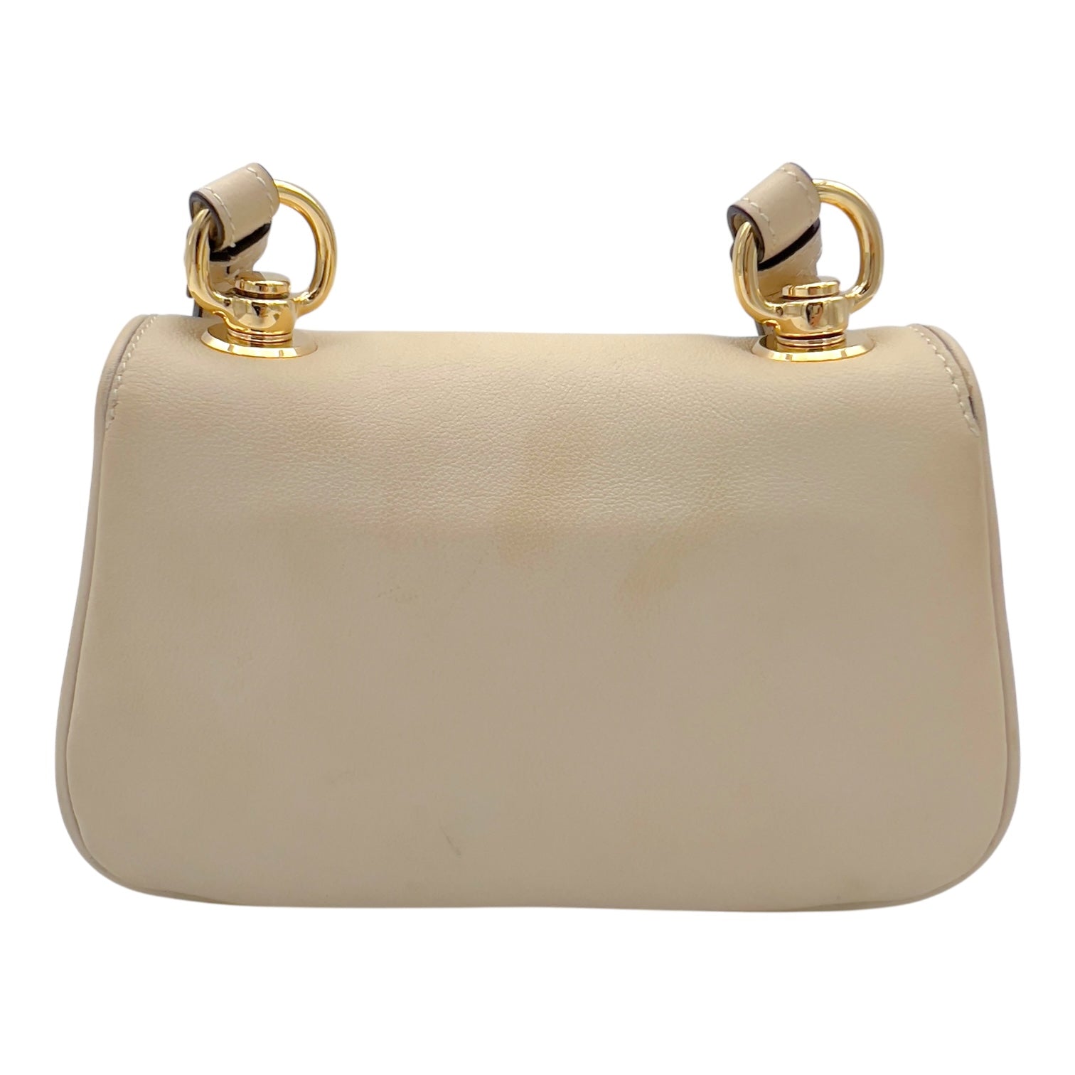 Blondie Mini White Shoulder Bag in Calfskin, Gold hardware - Image 3