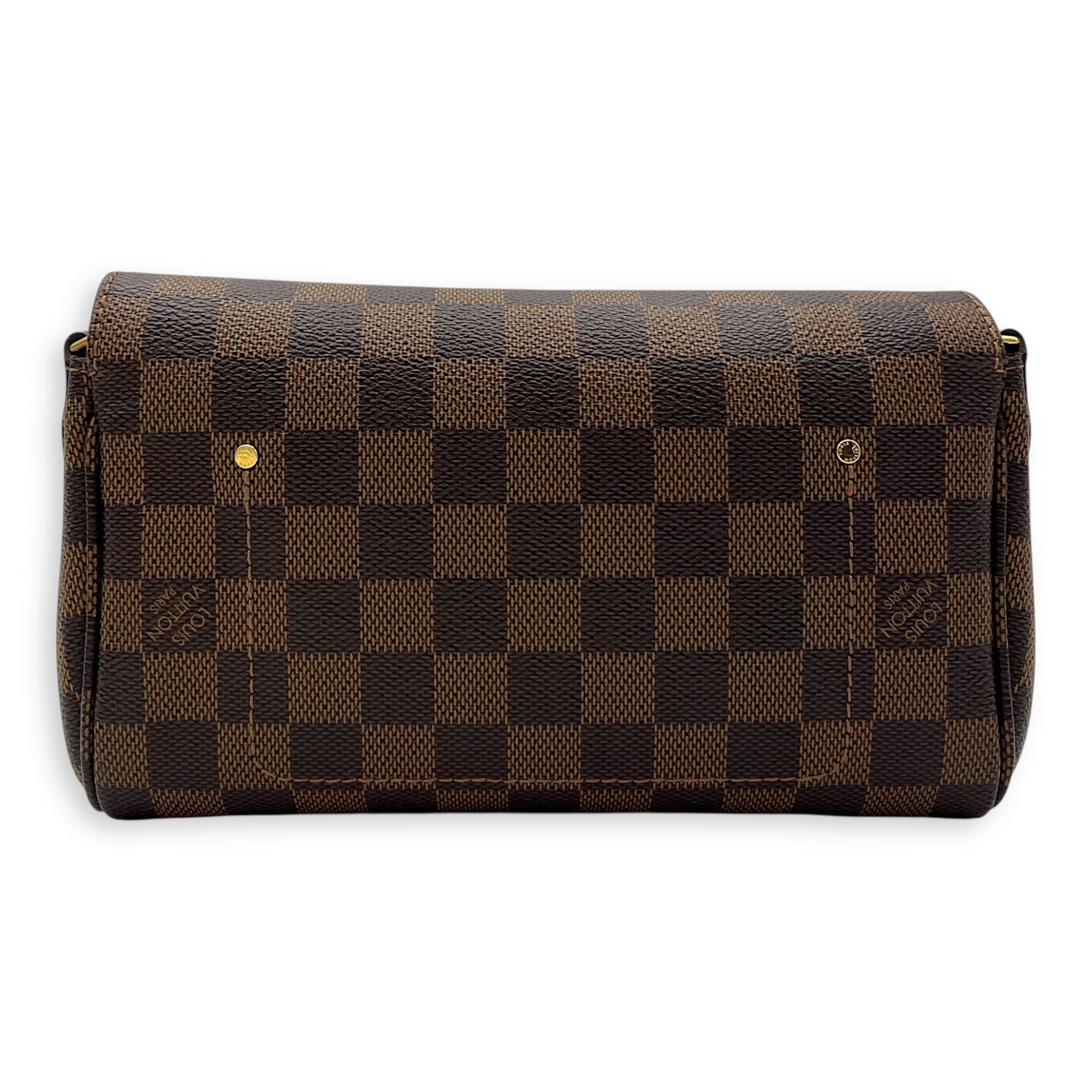 Favourite PM Brown Crossbody Bag in Coated Canvas, Gold hardware - Image 3