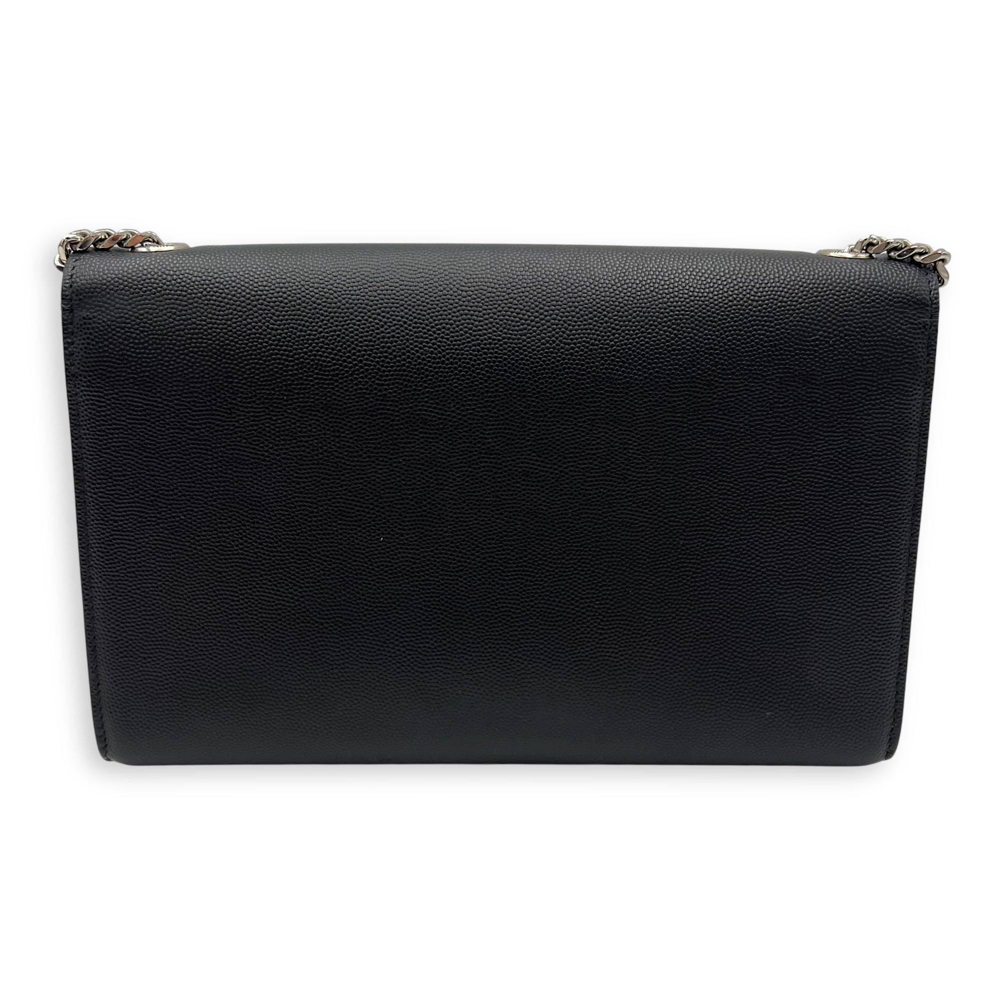 Kate Crossbody Bag Black in Calfskin, Silver hardware - Image 3