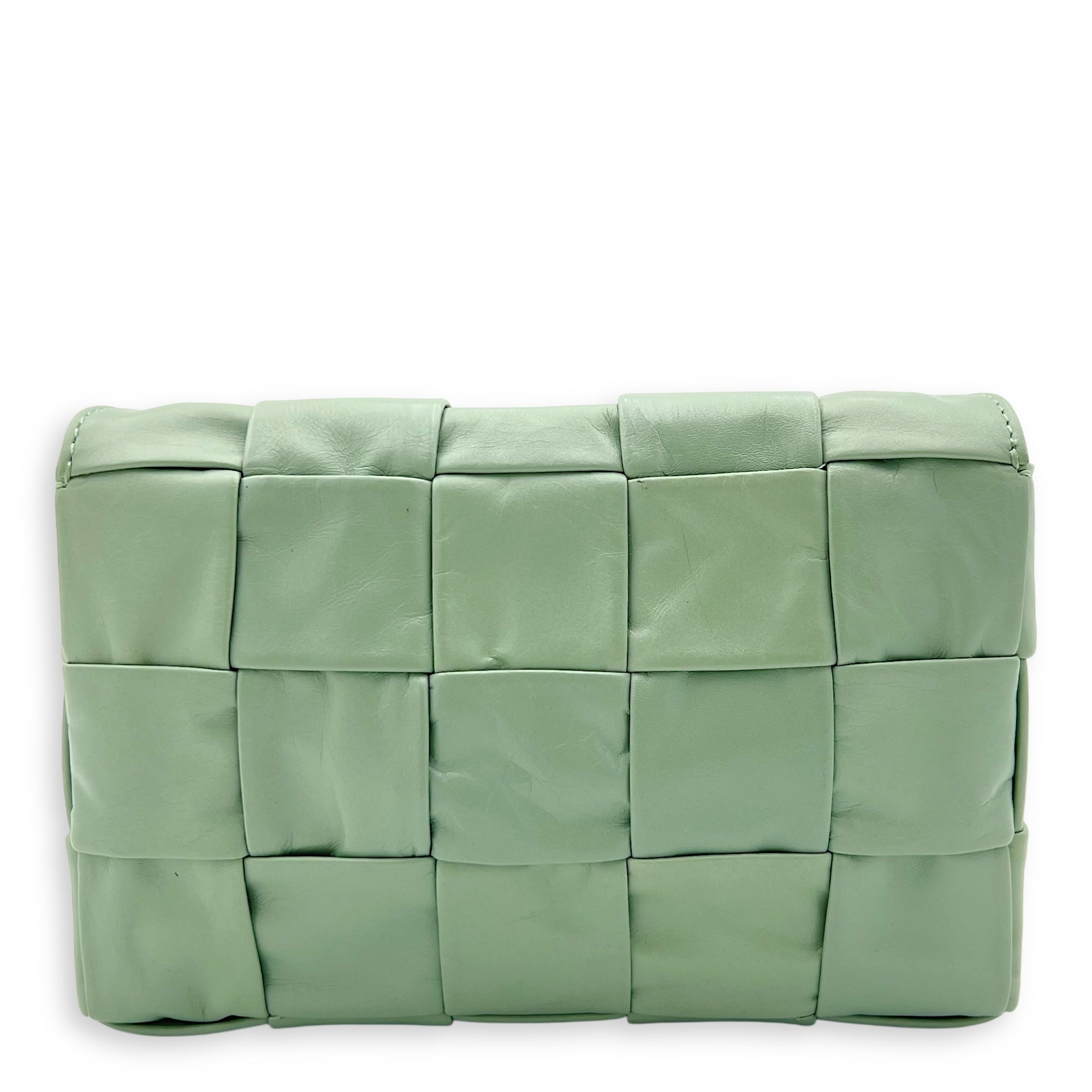 Cassette Crossbody Bag Green in Calfskin - Image 3