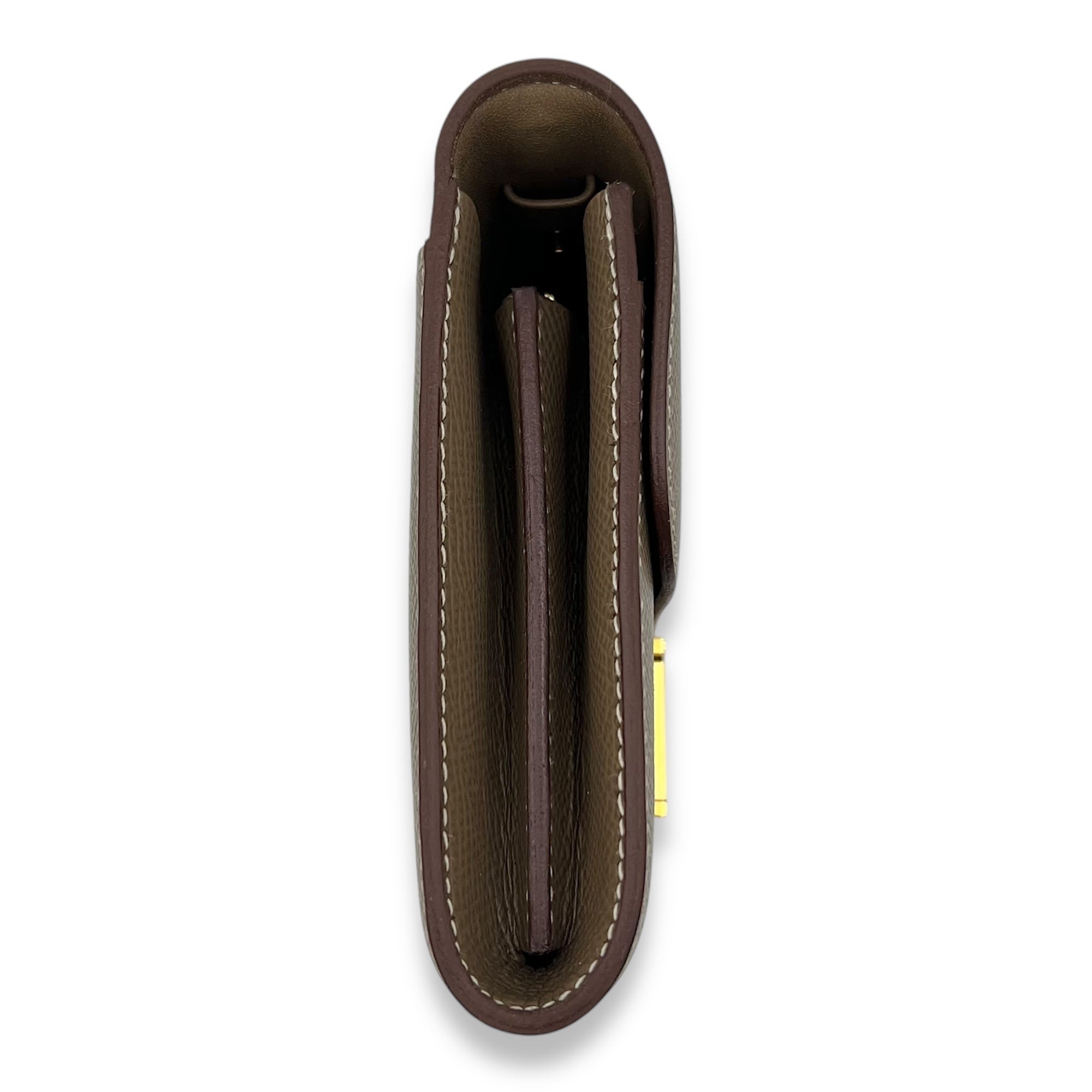 Constance On The Go Etoupe in Epsom, Gold hardware - Image 4