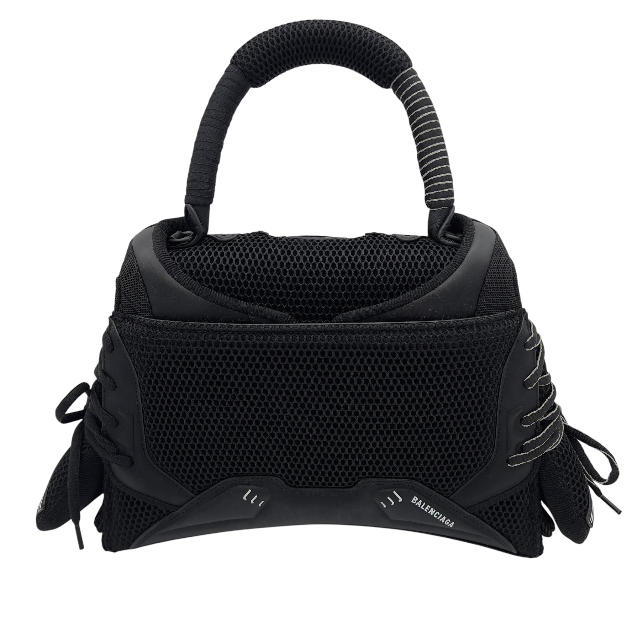 Hourglass Top Handle Bag Black in Fabric - Image 5
