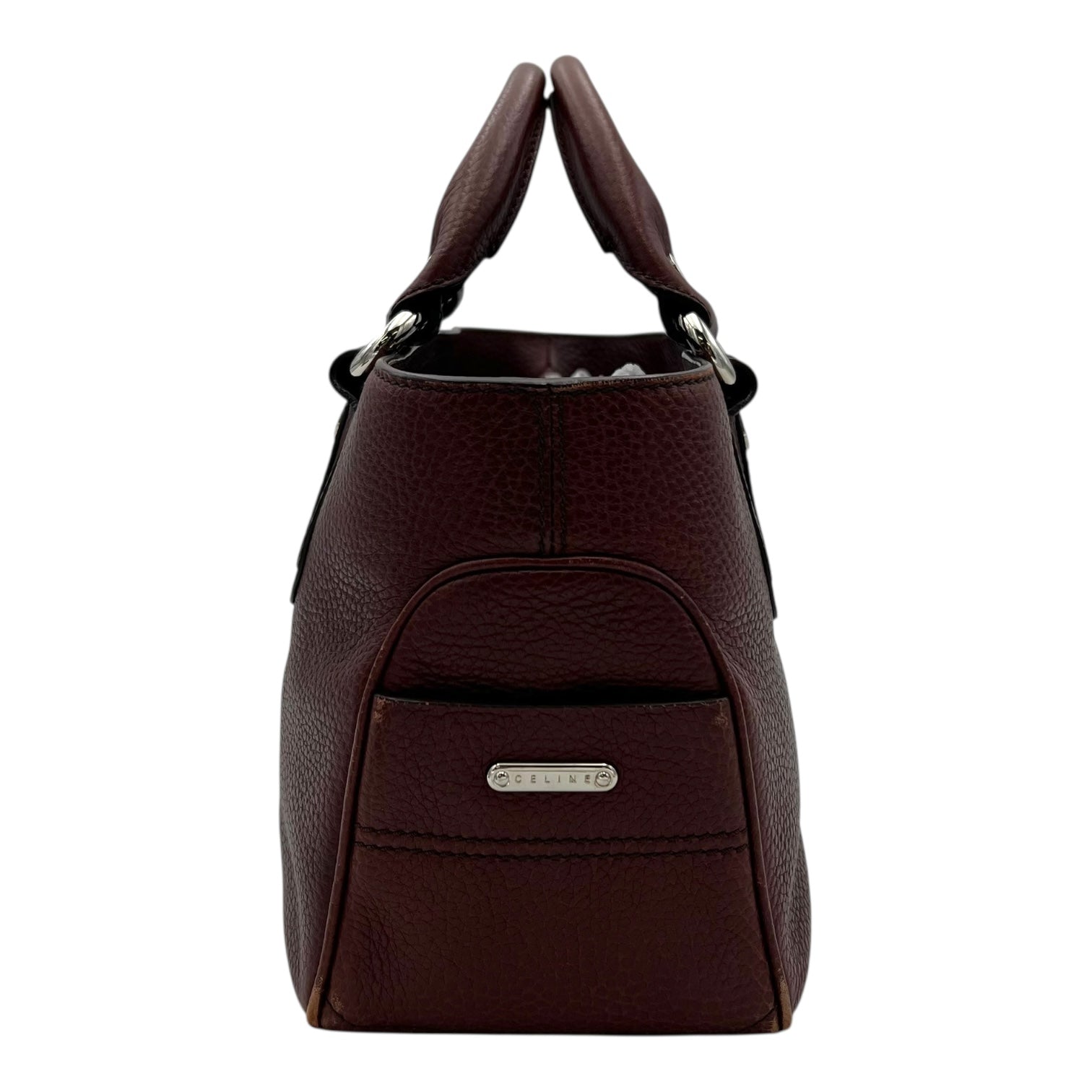 Boogie Top Handle Bag Brown in Calfskin, Silver hardware - Image 5