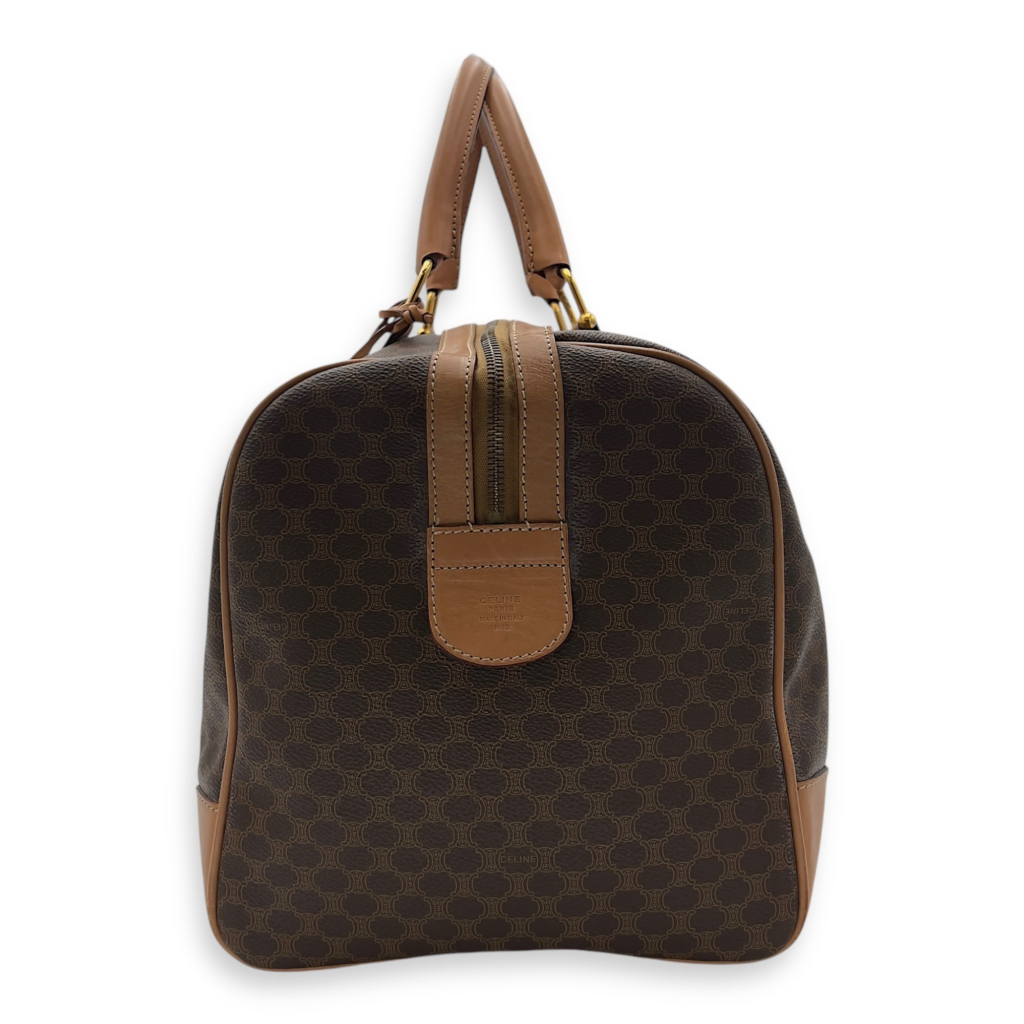 Macadam Duffle Bag Brown in Coated Canvas, Gold hardware - Image 5