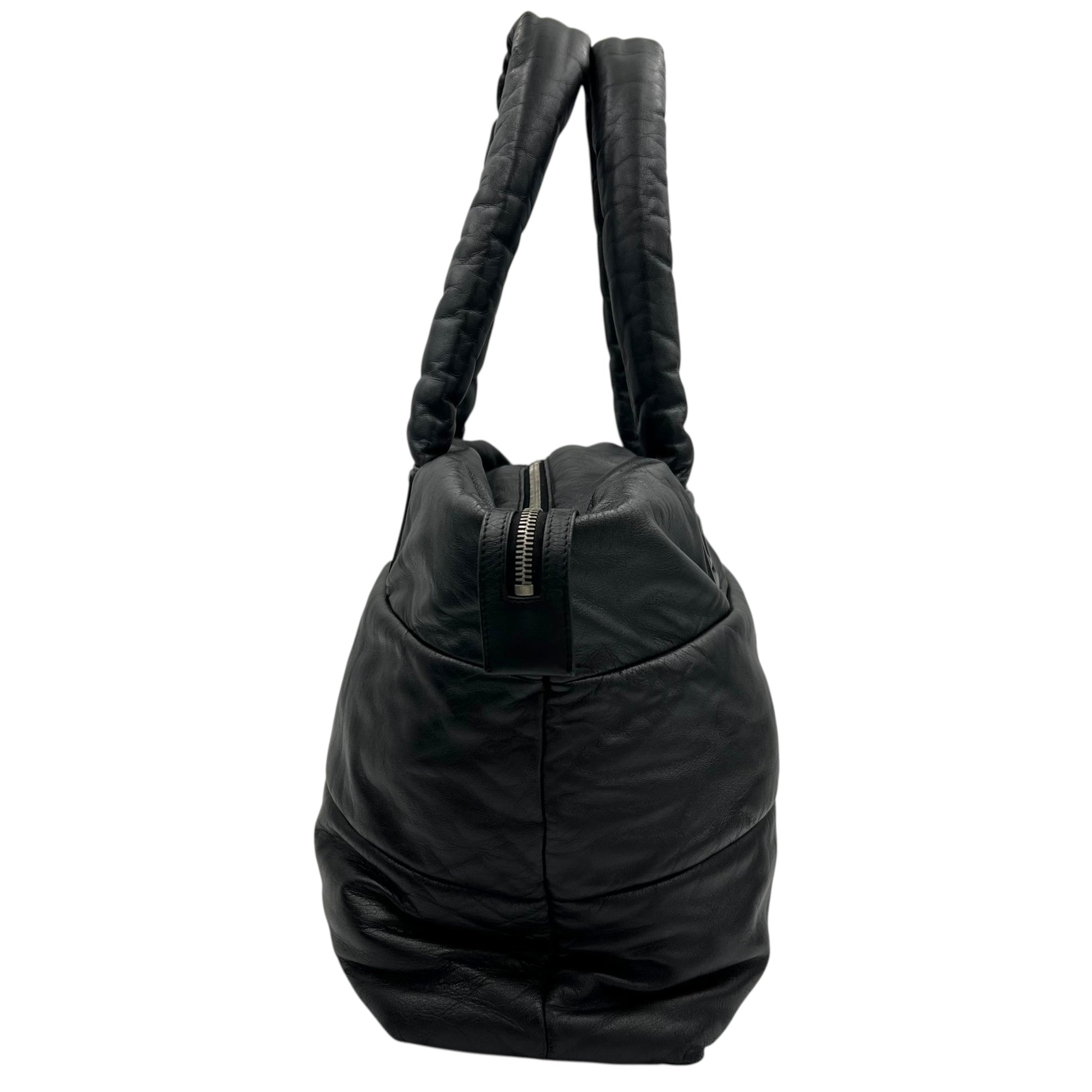 Coco Cocoon Shoulder Bag Black in Calfskin, Silver hardware - Image 4
