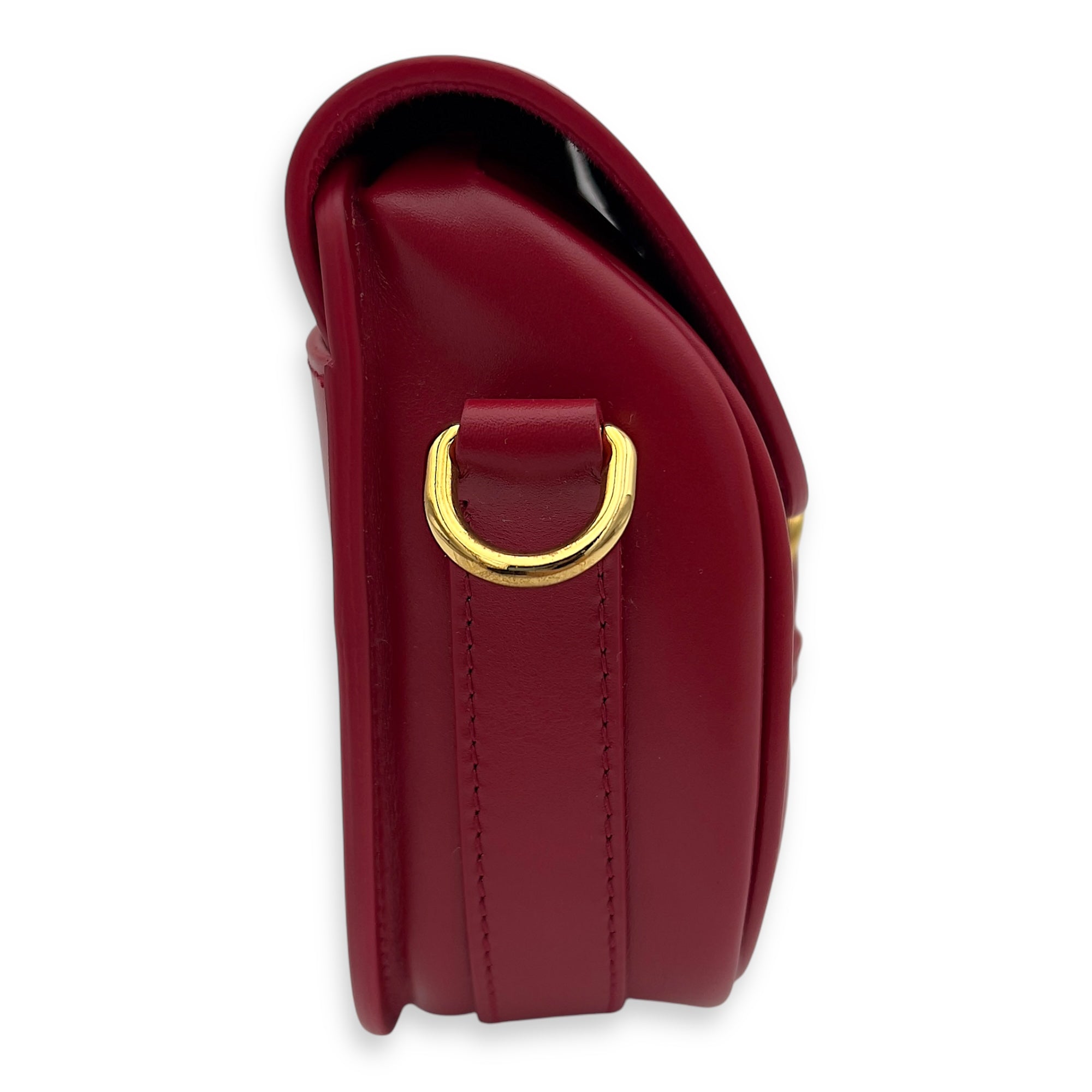 Bobby Small Red Shoulder Bag in Calfskin, Gold hardware - Image 5