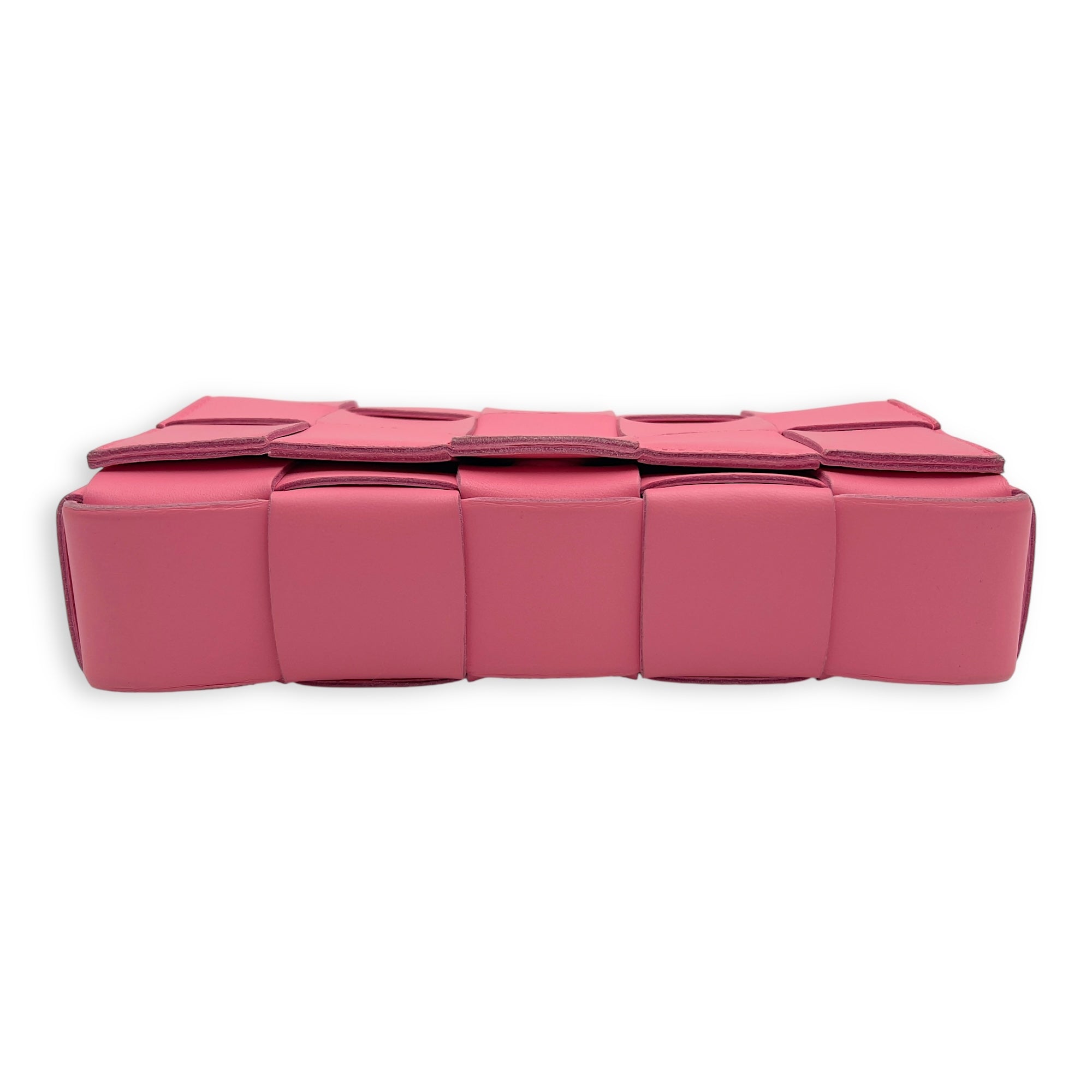 Cassette Pink Crossbody Bag in Lambskin - Image 4