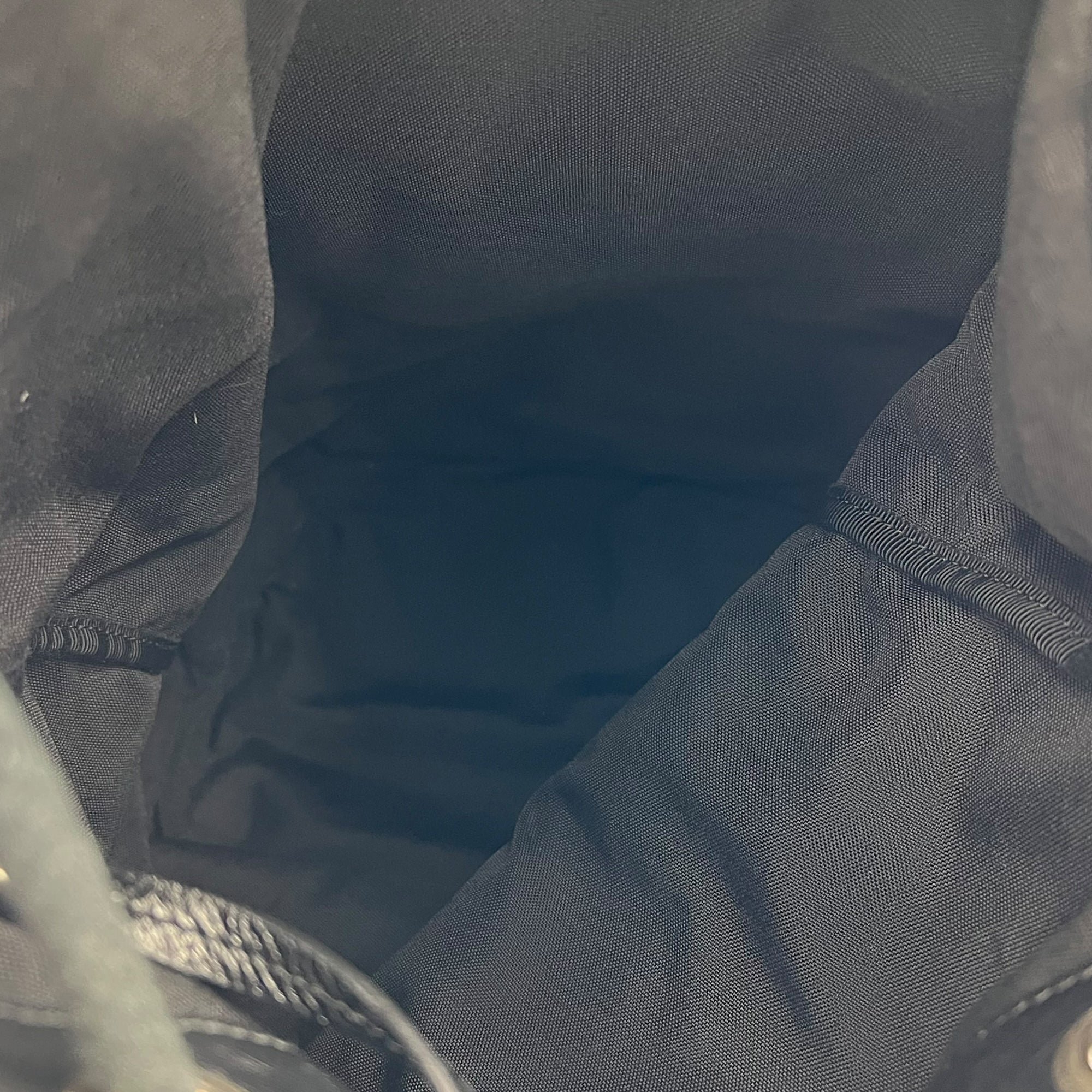 Logo Backpack Black in Calfskin, Silver hardware - Image 7