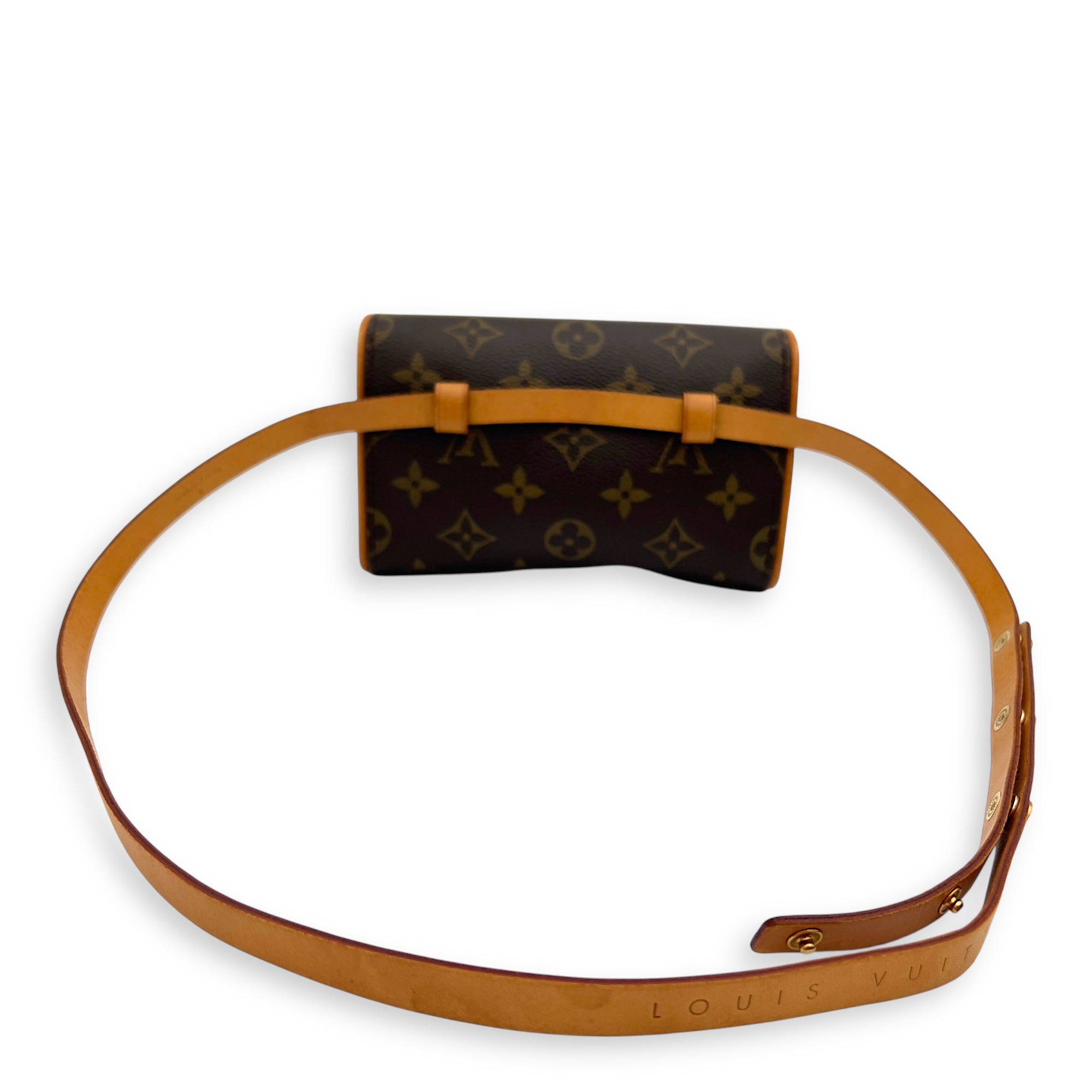 Florentine Belt Bag Brown in Monogram Coated Canvas, Gold hardware - Image 8