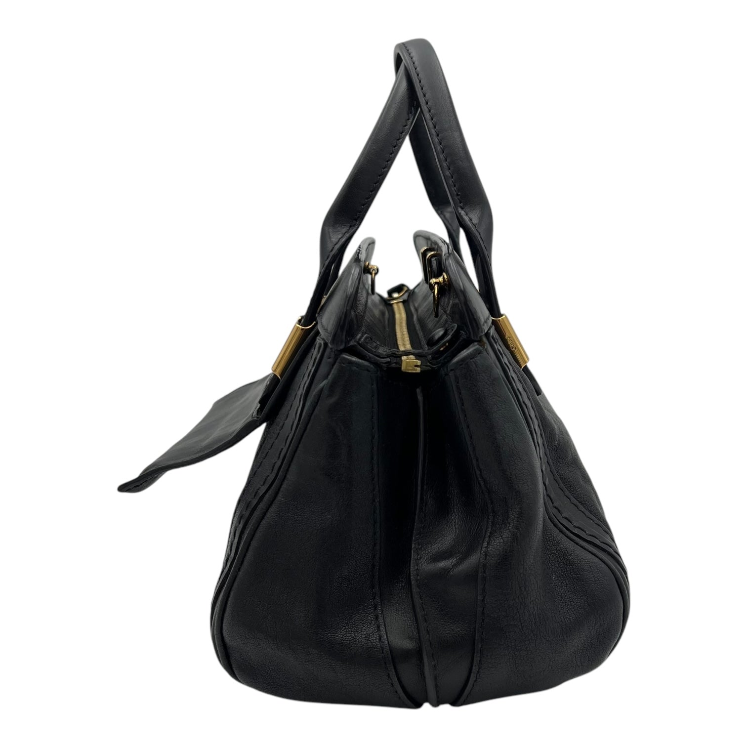 Others Top Handle Bag Black in Calfskin, Gold hardware - Image 5
