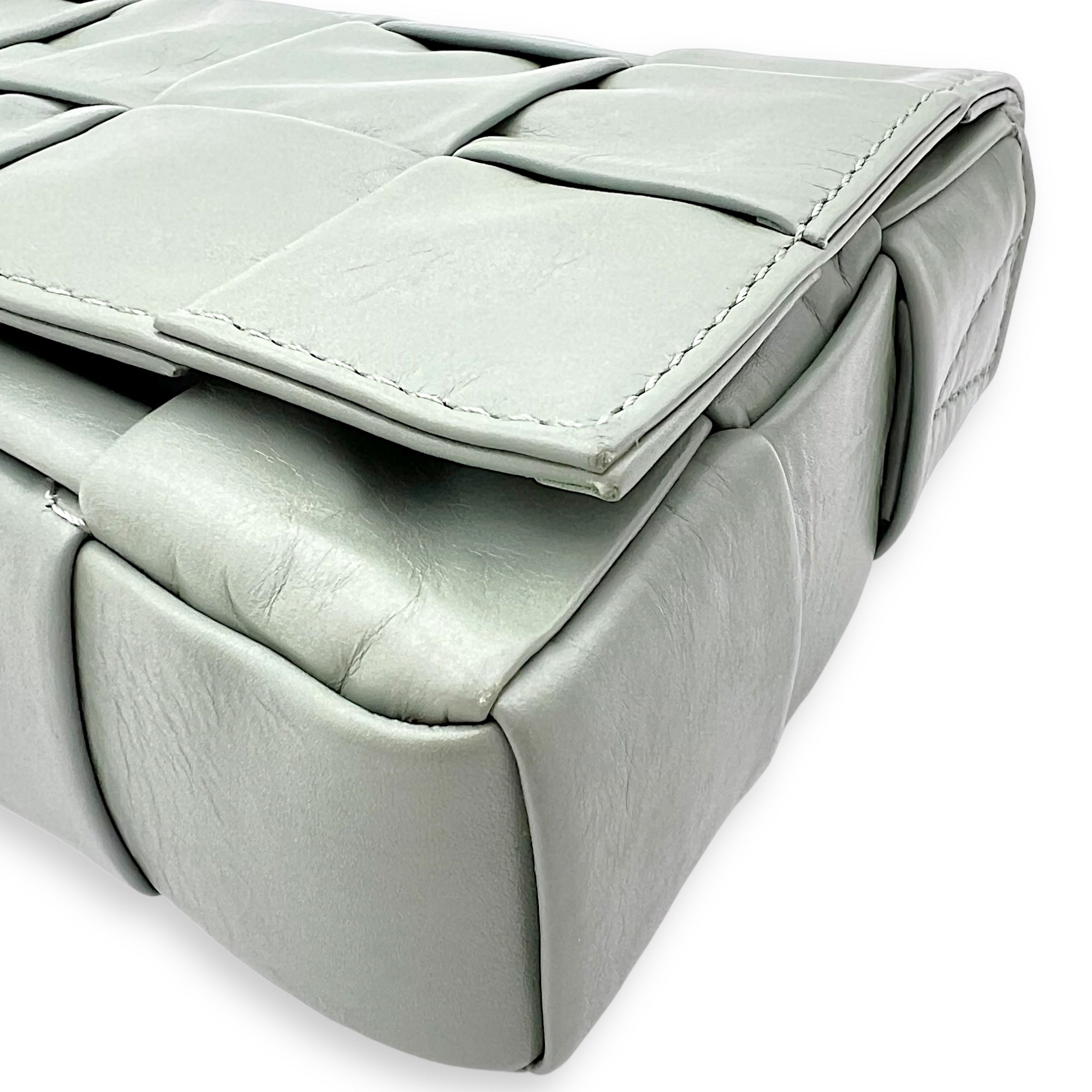 Cassette Crossbody Bag Green in Calfskin - Image 8