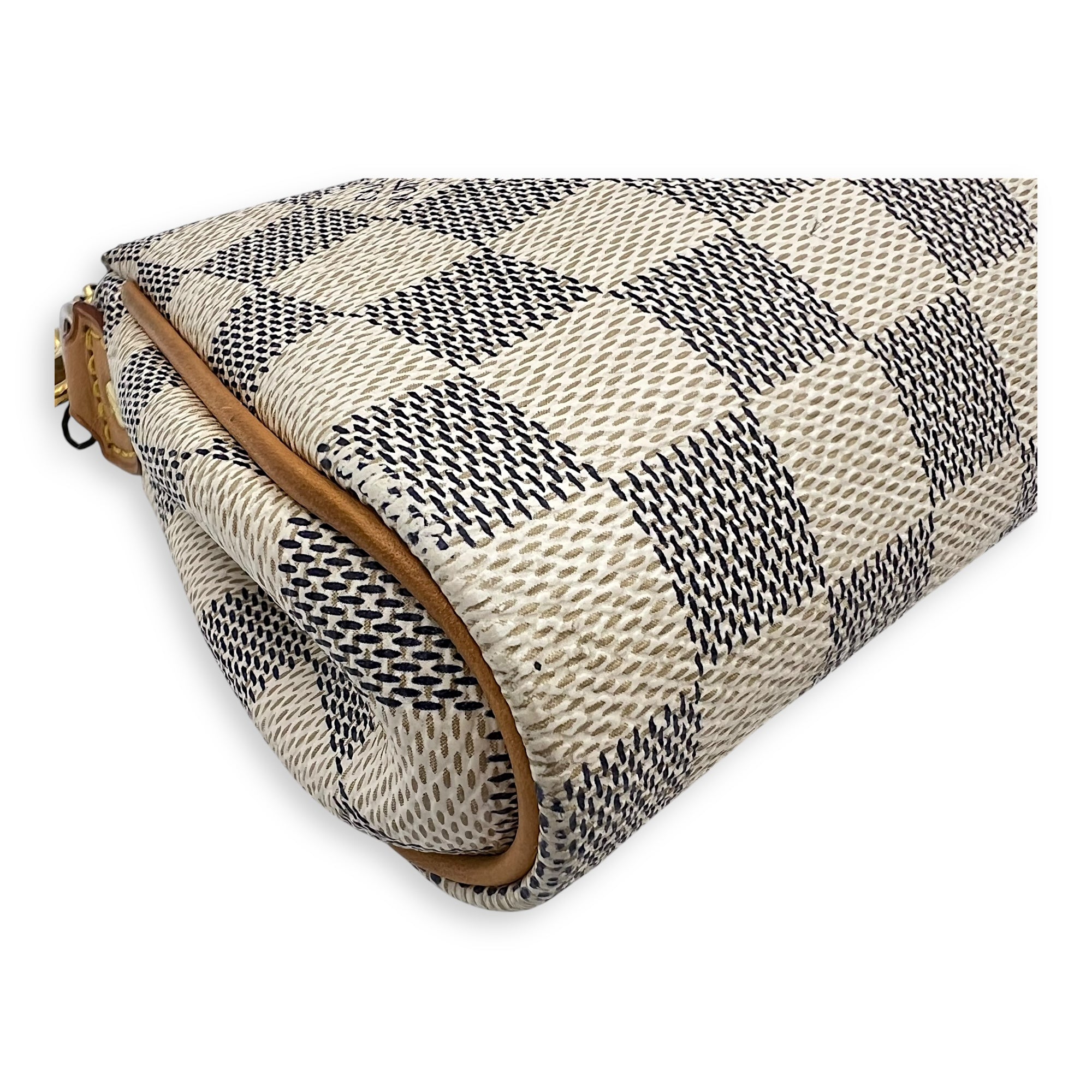 Eva Pouch White in Coated Canvas, Gold hardware - Image 10