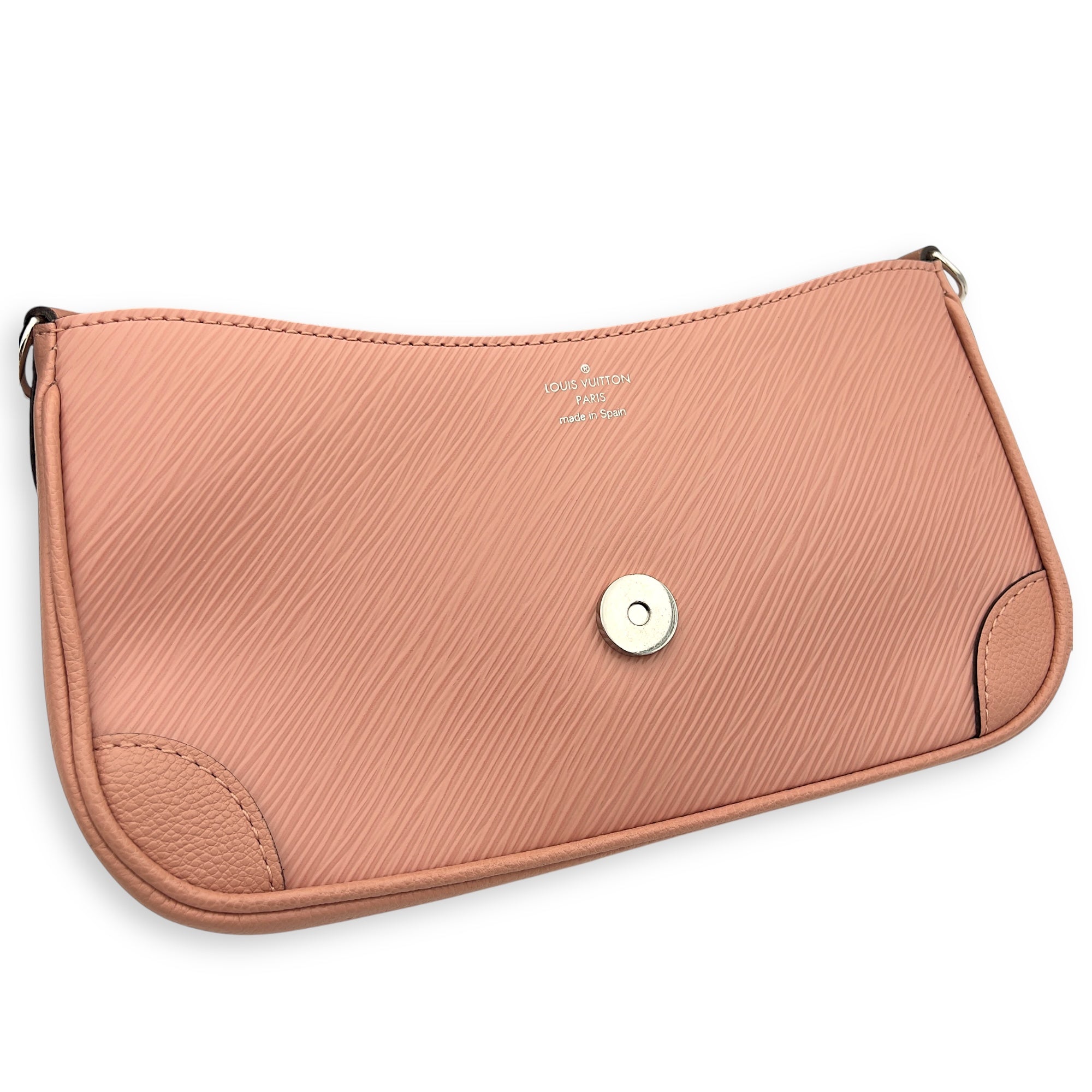 Buci Shoulder Bag Pink in Epi Leather, Silver hardware - Image 9