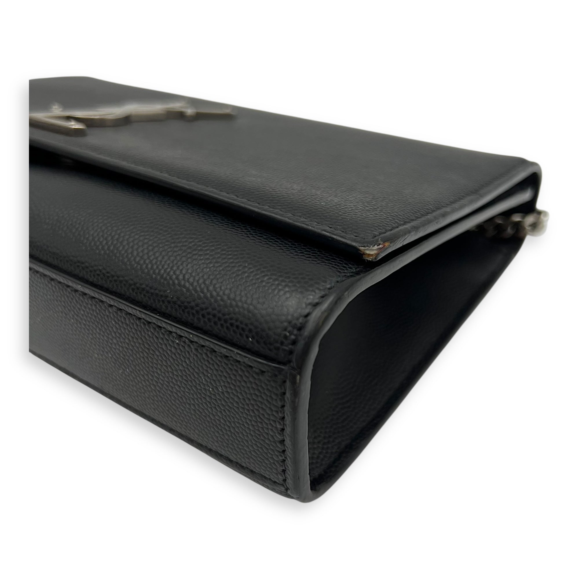 Kate Crossbody Bag Black in Calfskin, Silver hardware - Image 7