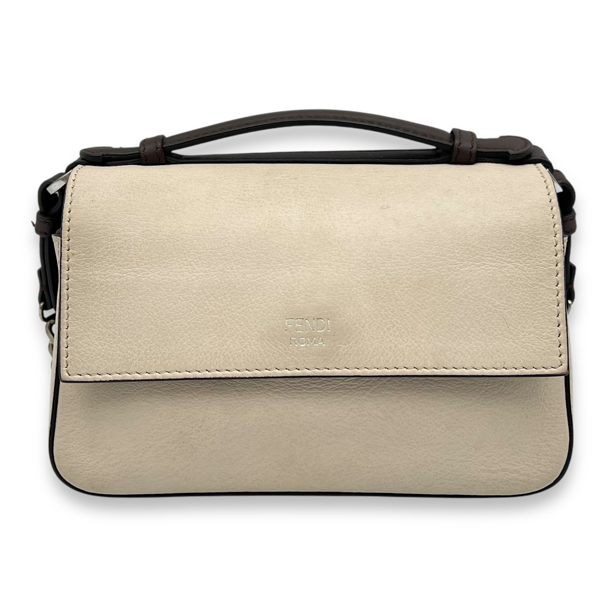 Double Baguette Crossbody Bag Multi-colour in Calfskin, Silver hardware - Image 3