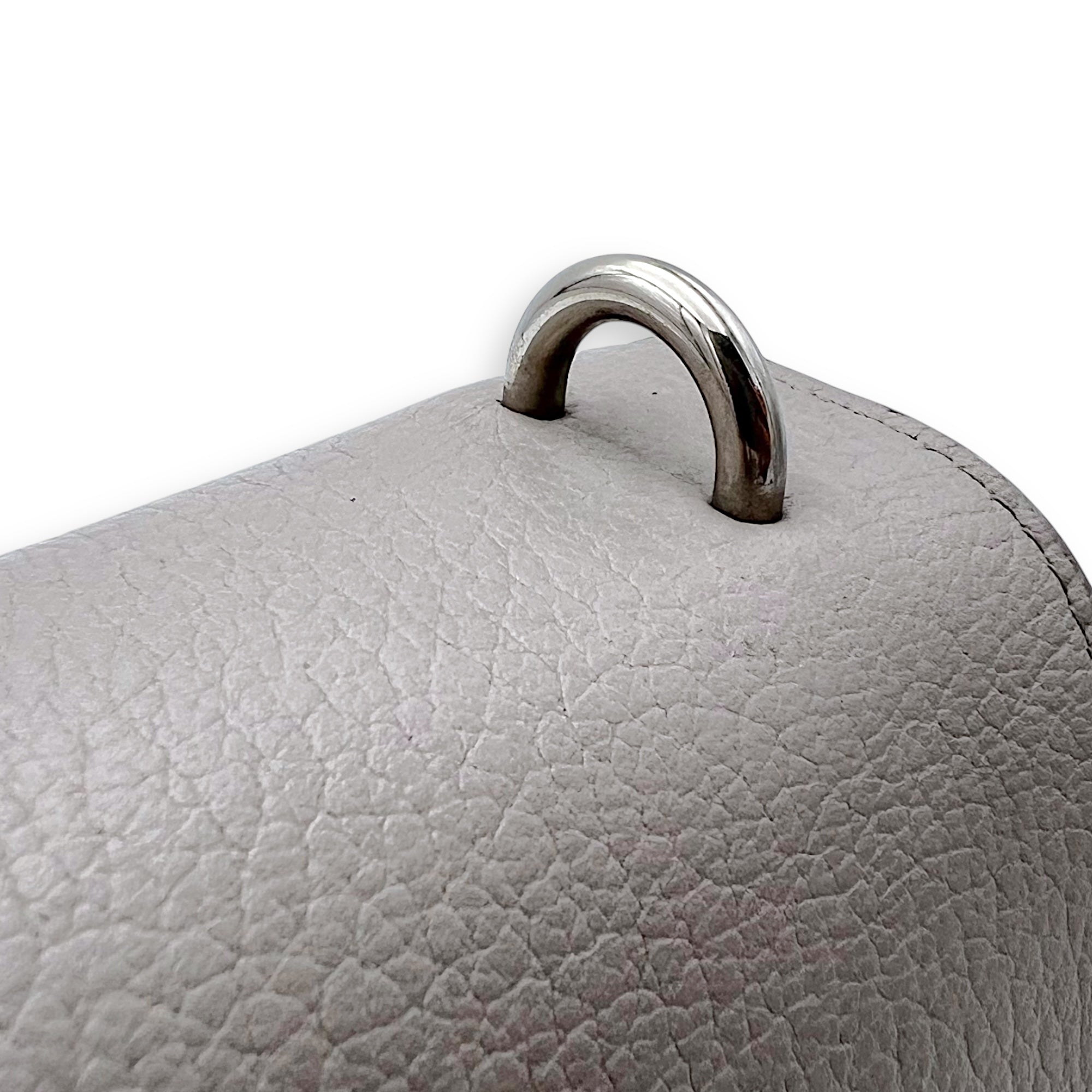 Sunset Medium Grey Shoulder Bag in Calfskin, Silver hardware - Image 10