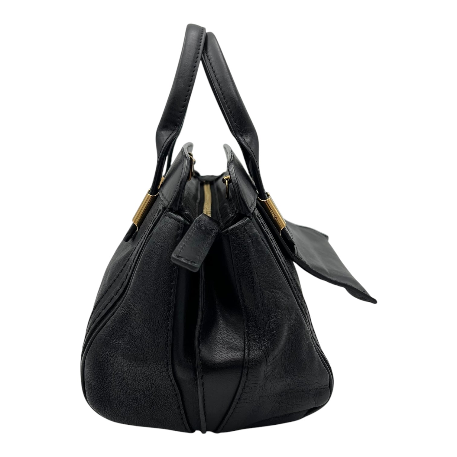 Others Top Handle Bag Black in Calfskin, Gold hardware - Image 4