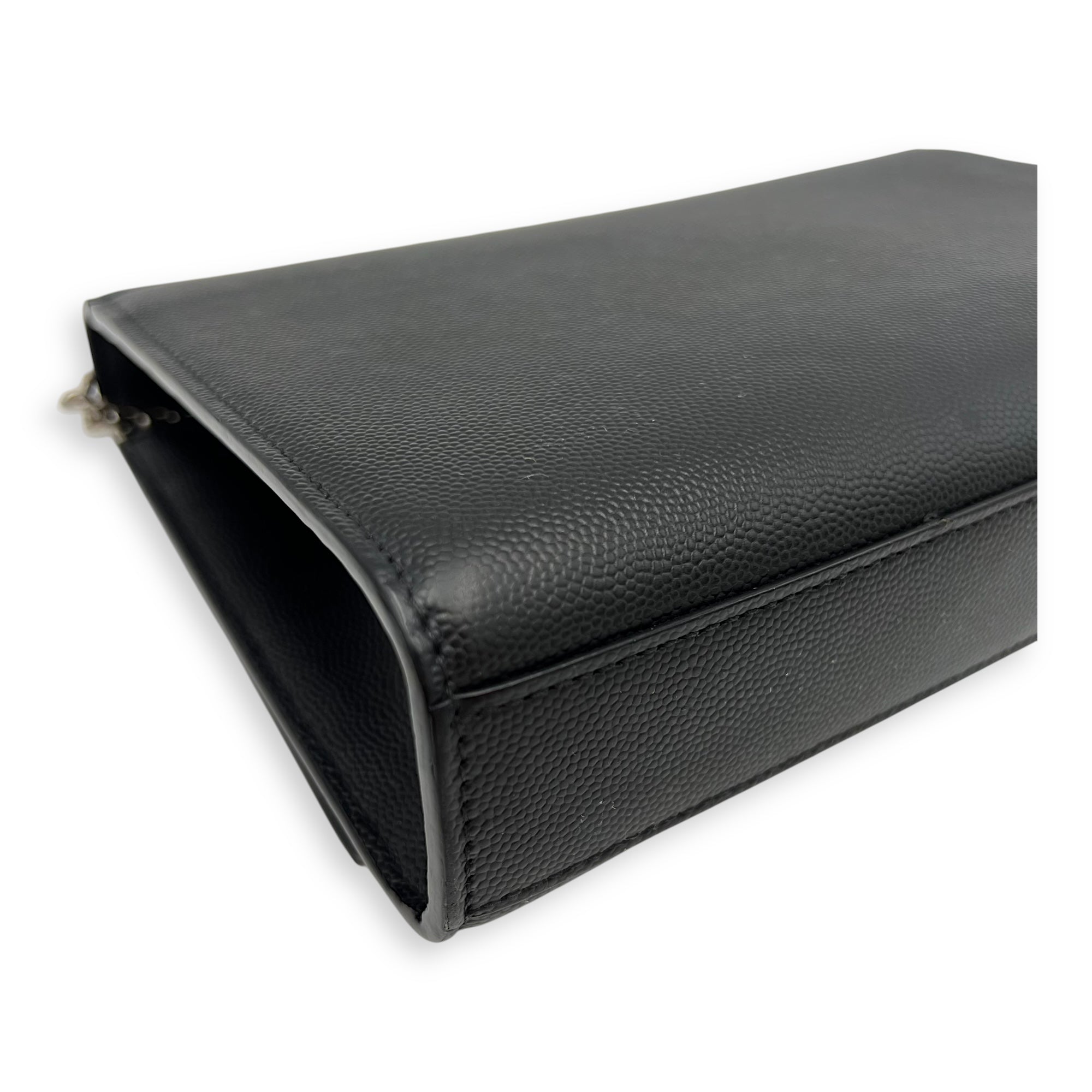 Kate Crossbody Bag Black in Calfskin, Silver hardware - Image 12