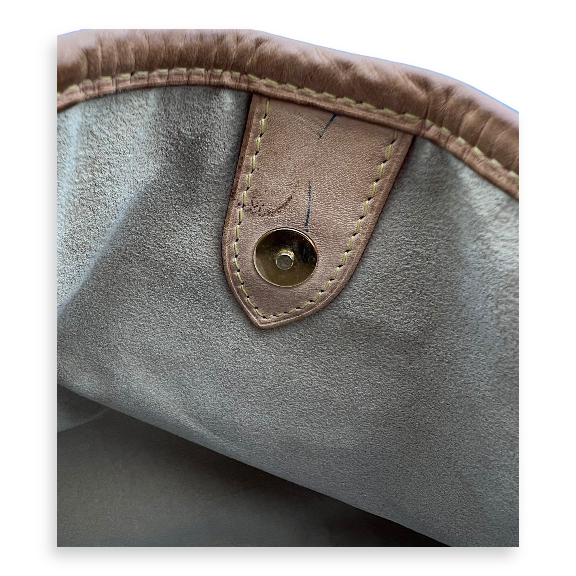 Galleria Shoulder Bag PM Brown in Monogram Coated Canvas, Gold hardware - Image 9