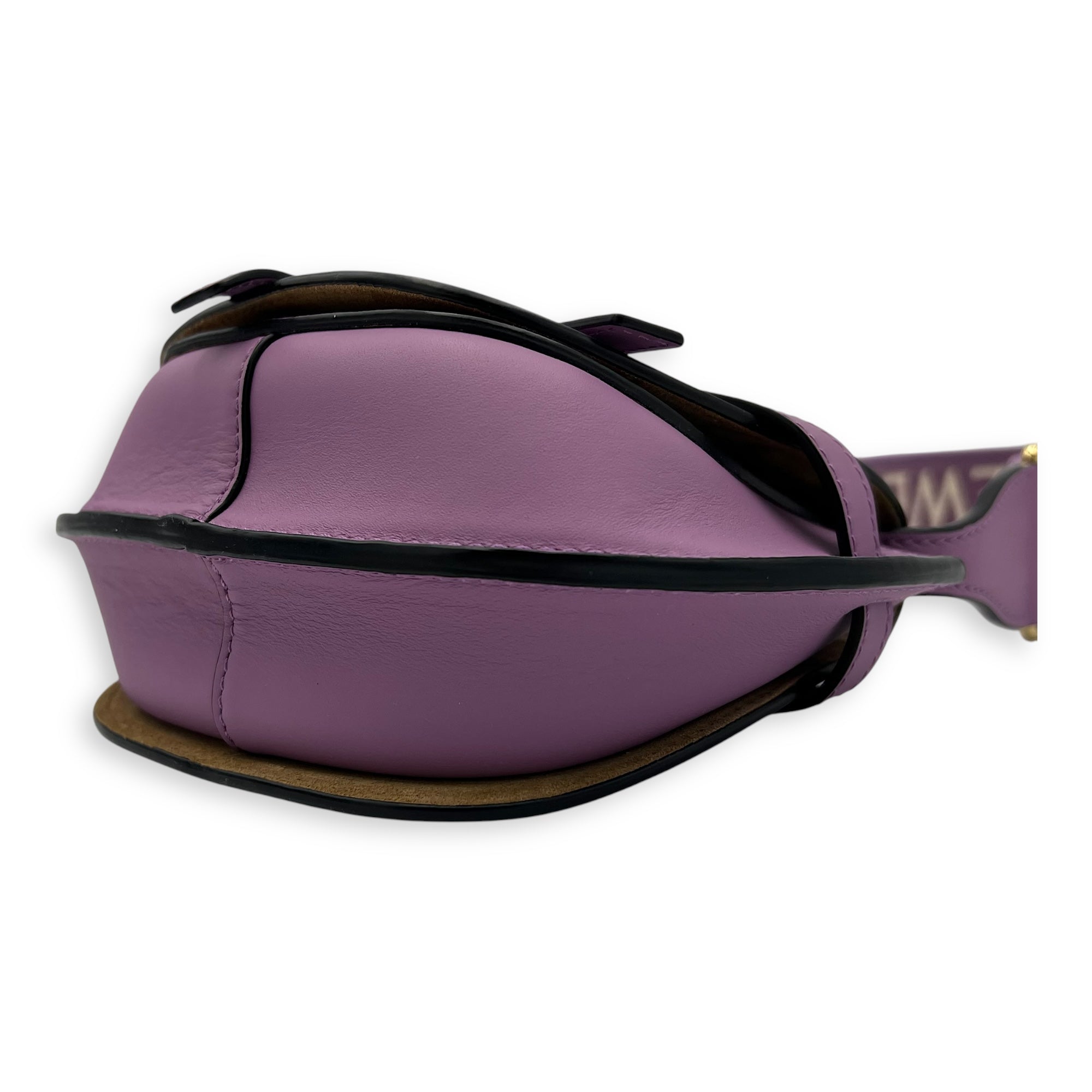 Gate Dual Mini Purple Crossbody Bag in Calfskin, Gold hardware - Image 10