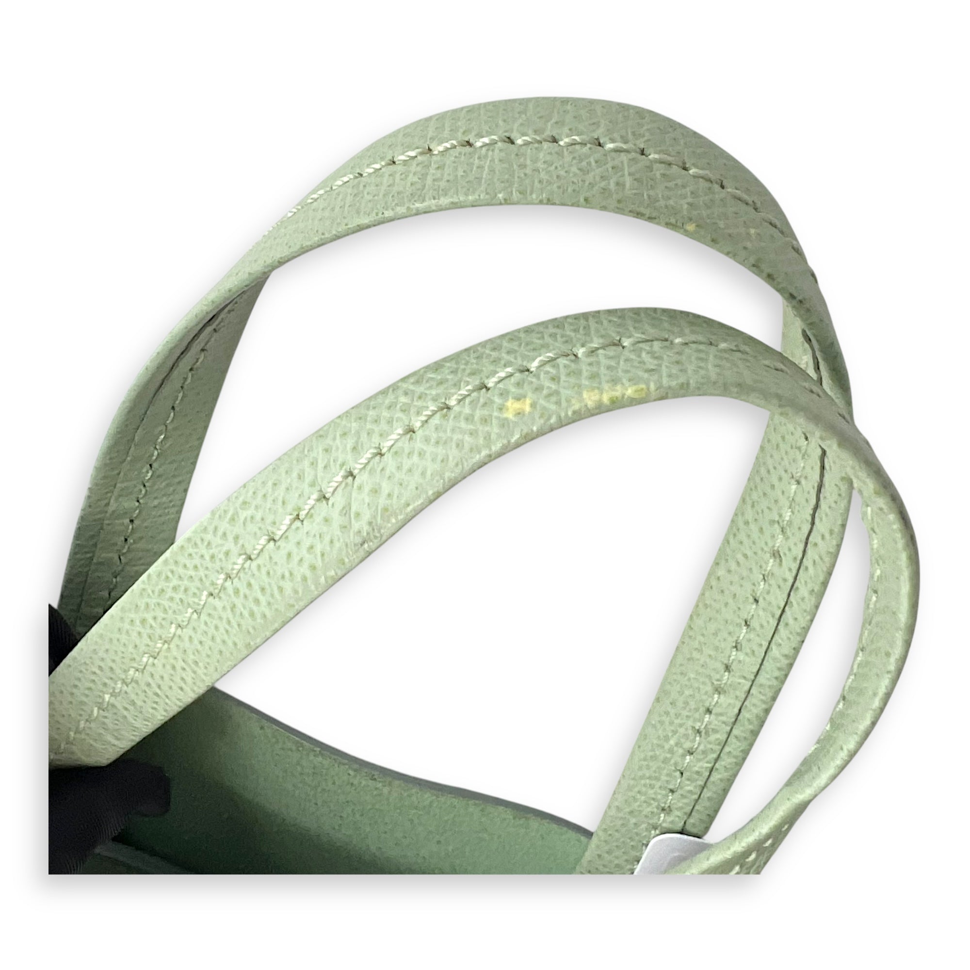 Cabas Green Tote Bag in Calfskin, Gold hardware - Image 12