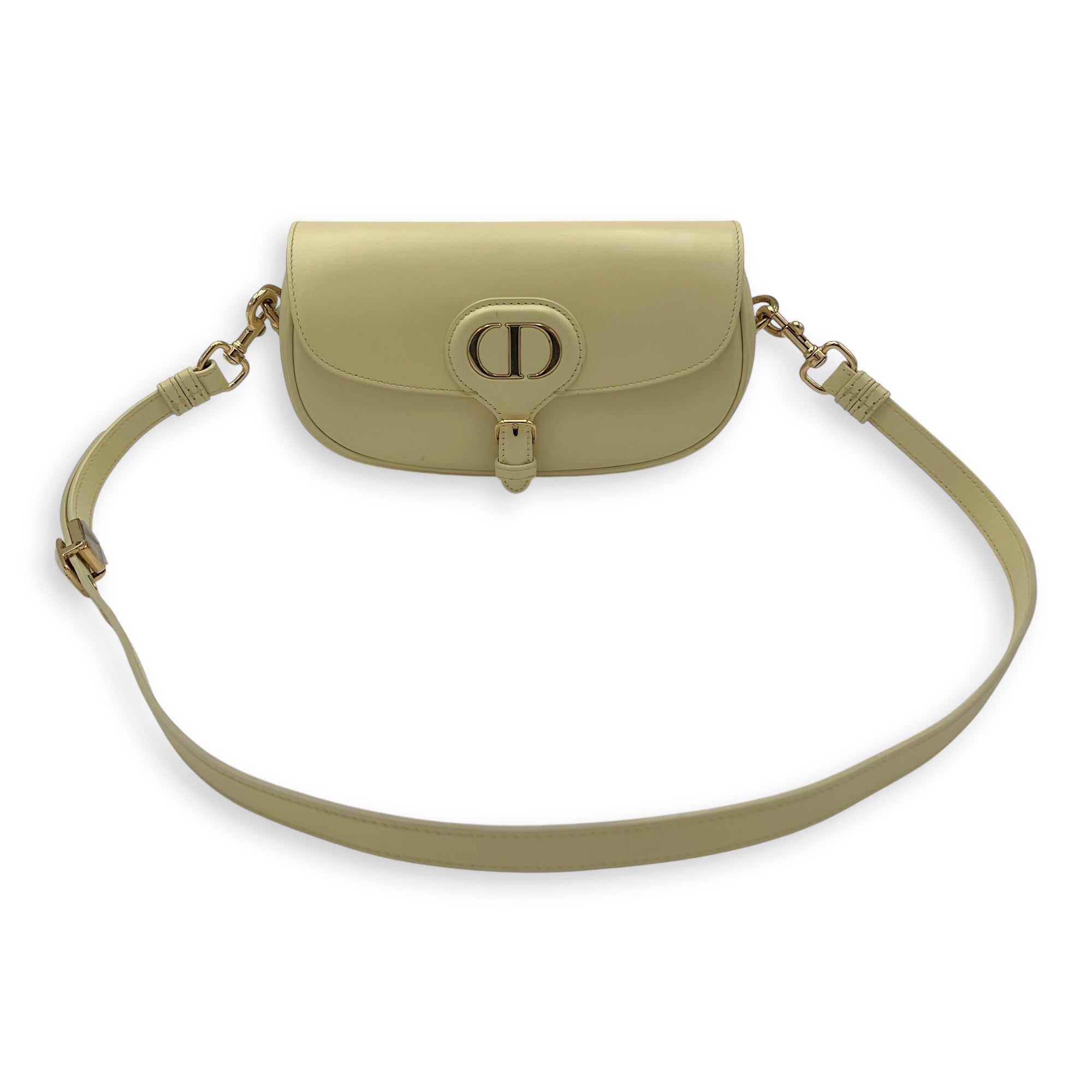 Bobby East West Yellow Crossbody Bag in Calfskin, Gold hardware - Image 16