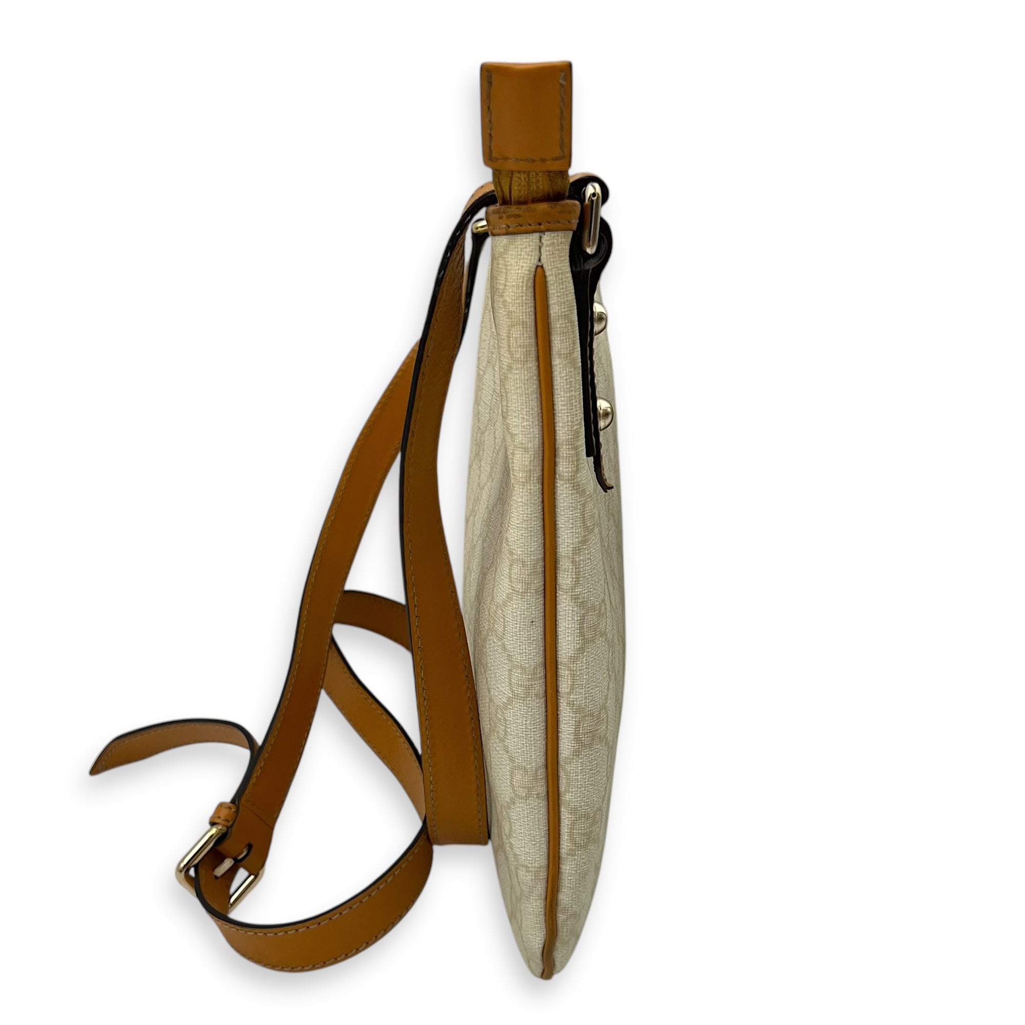 GG Crossbody Bag White in Coated Canvas - Image 5