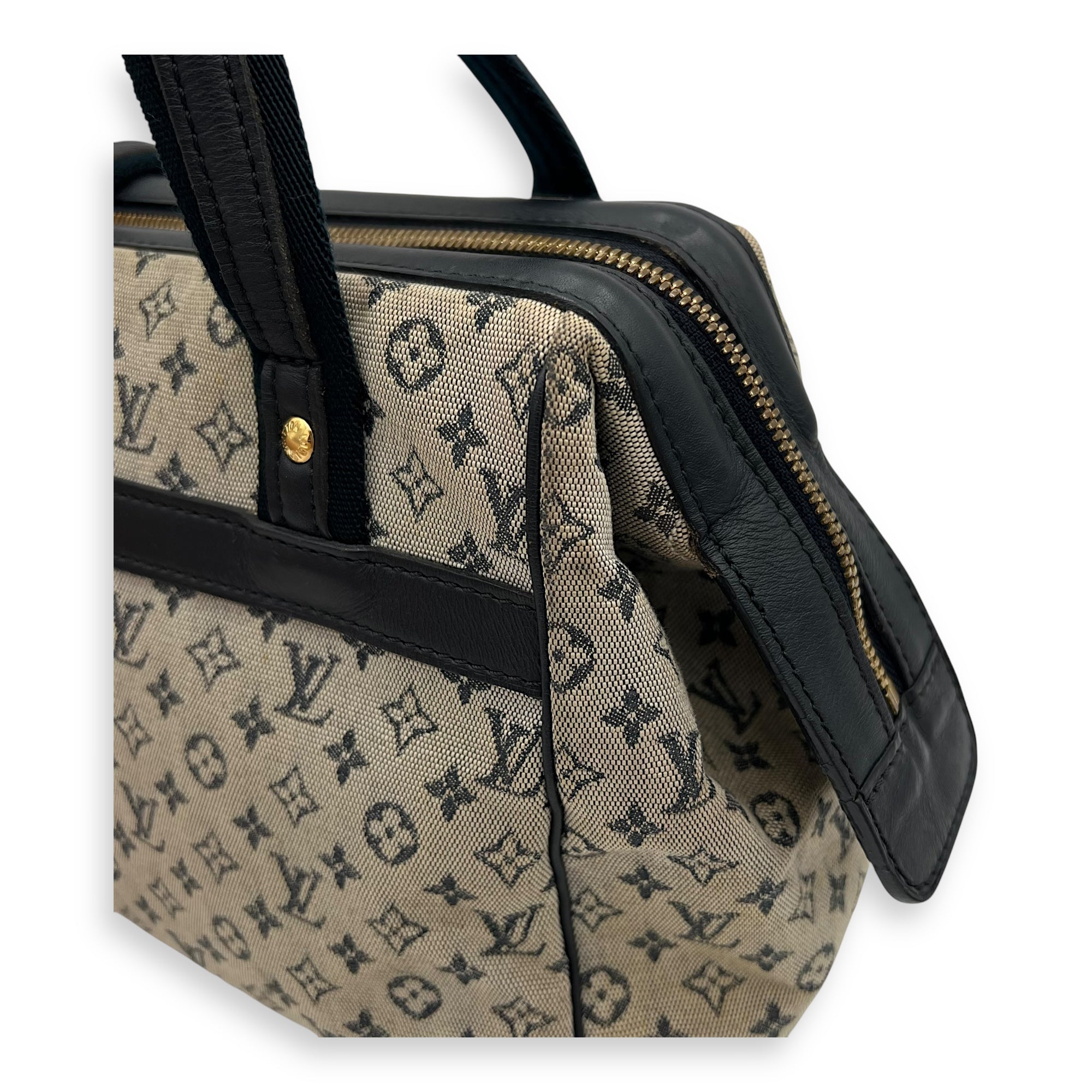 Josephine Shoulder Bag Grey in Jacquard, Gold hardware - Image 12