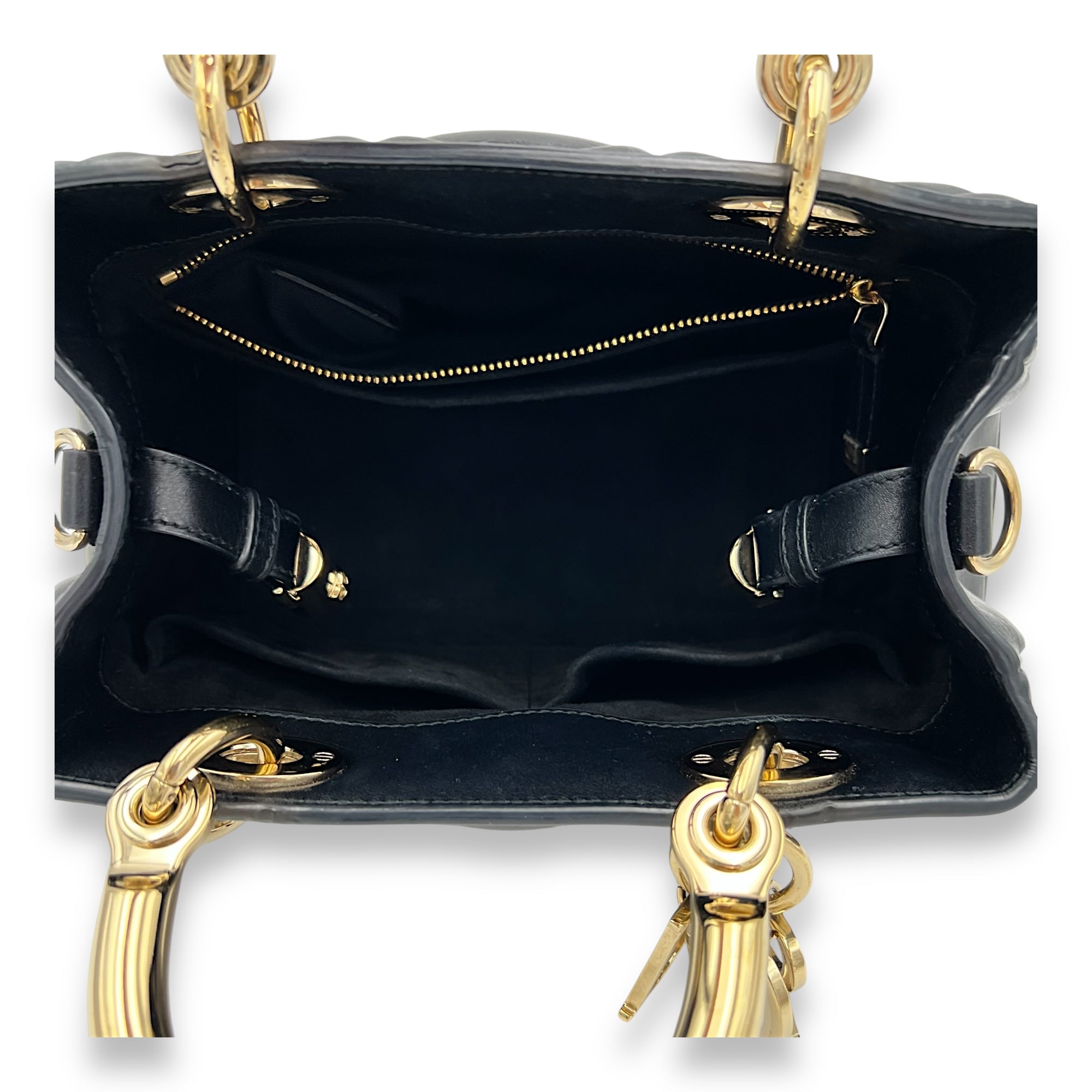 95.22 Black Top Handle Bag in Calfskin, Gold hardware - Image 7