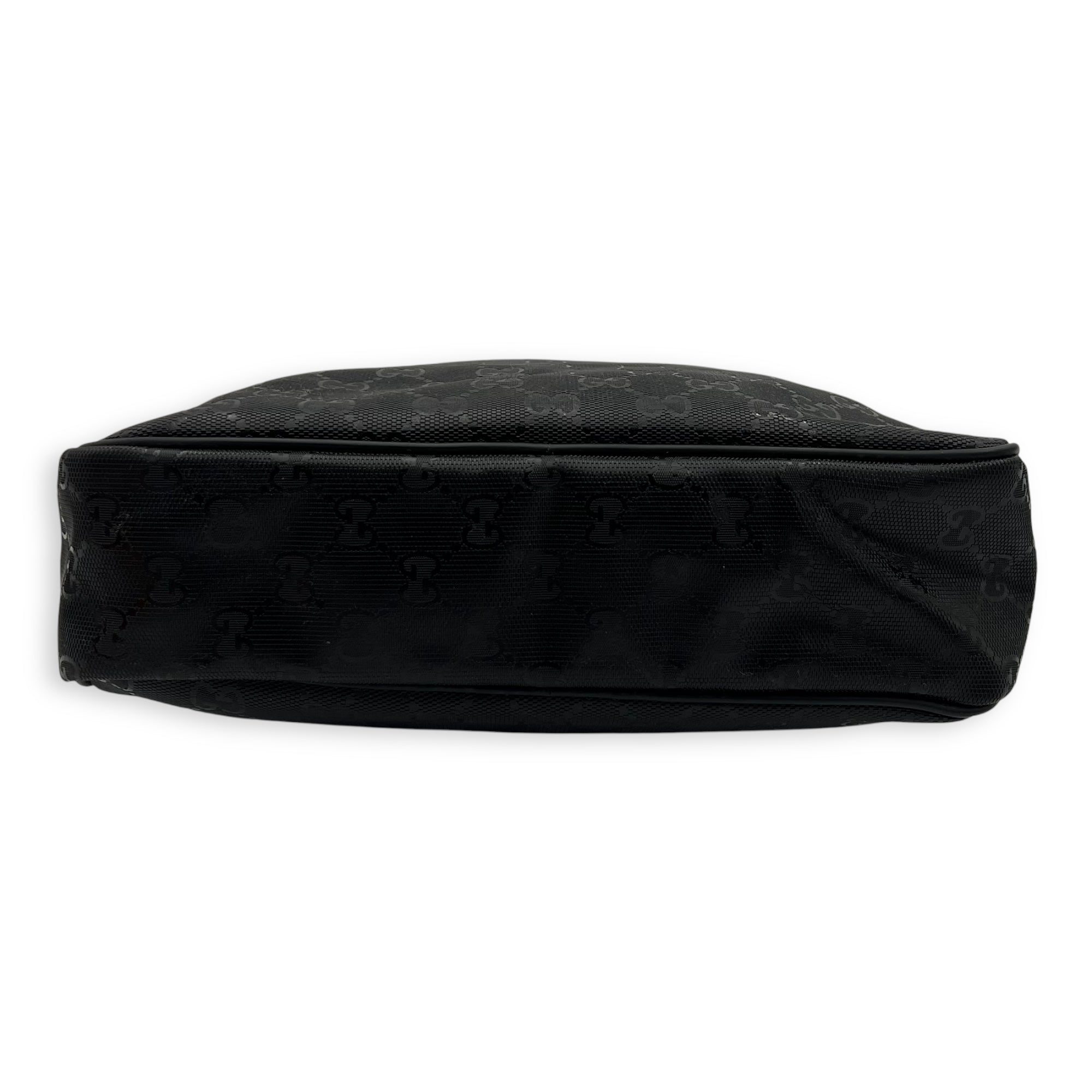 GG Messenger Black in Coated Canvas, Silver hardware - Image 6