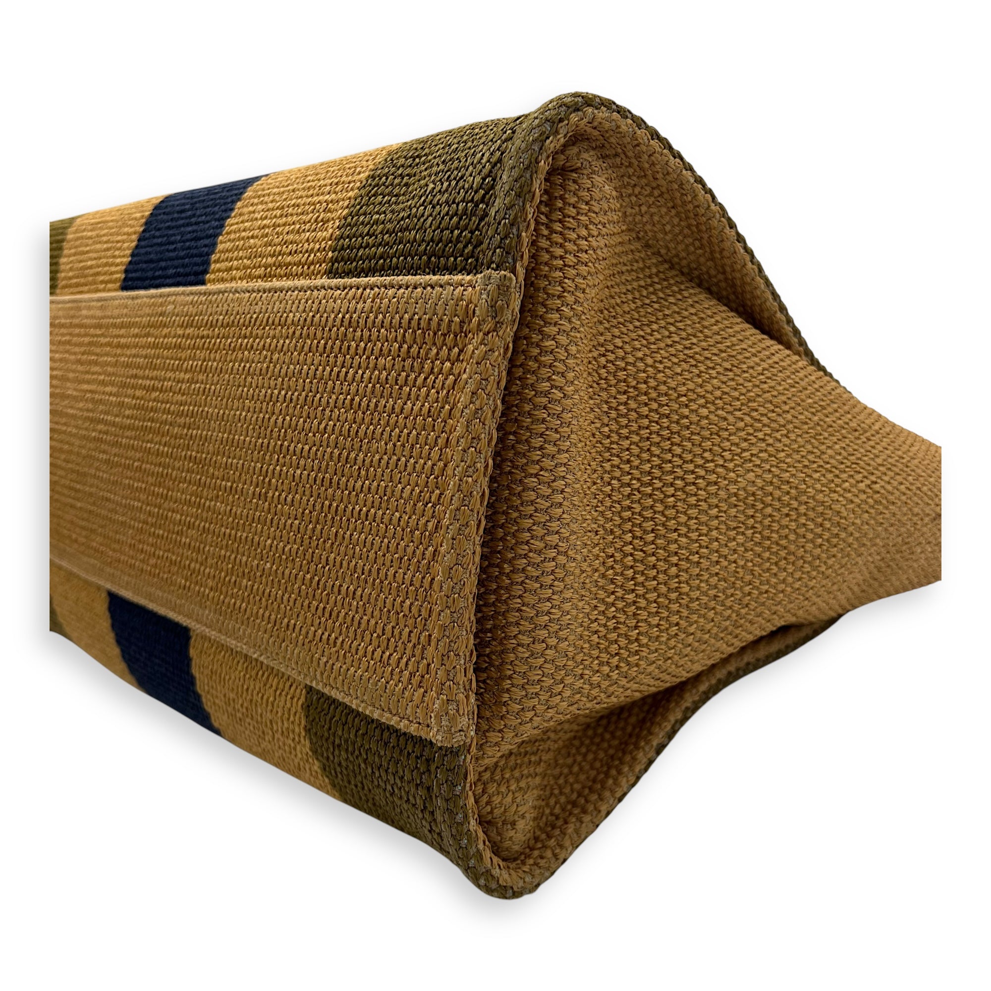 Deauville Medium Brown Tote Bag in Raffia, Gold hardware - Image 11