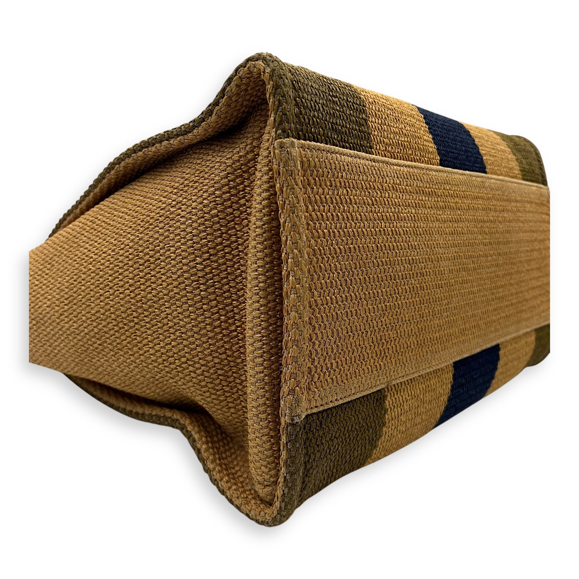 Deauville Medium Brown Tote Bag in Raffia, Gold hardware - Image 10