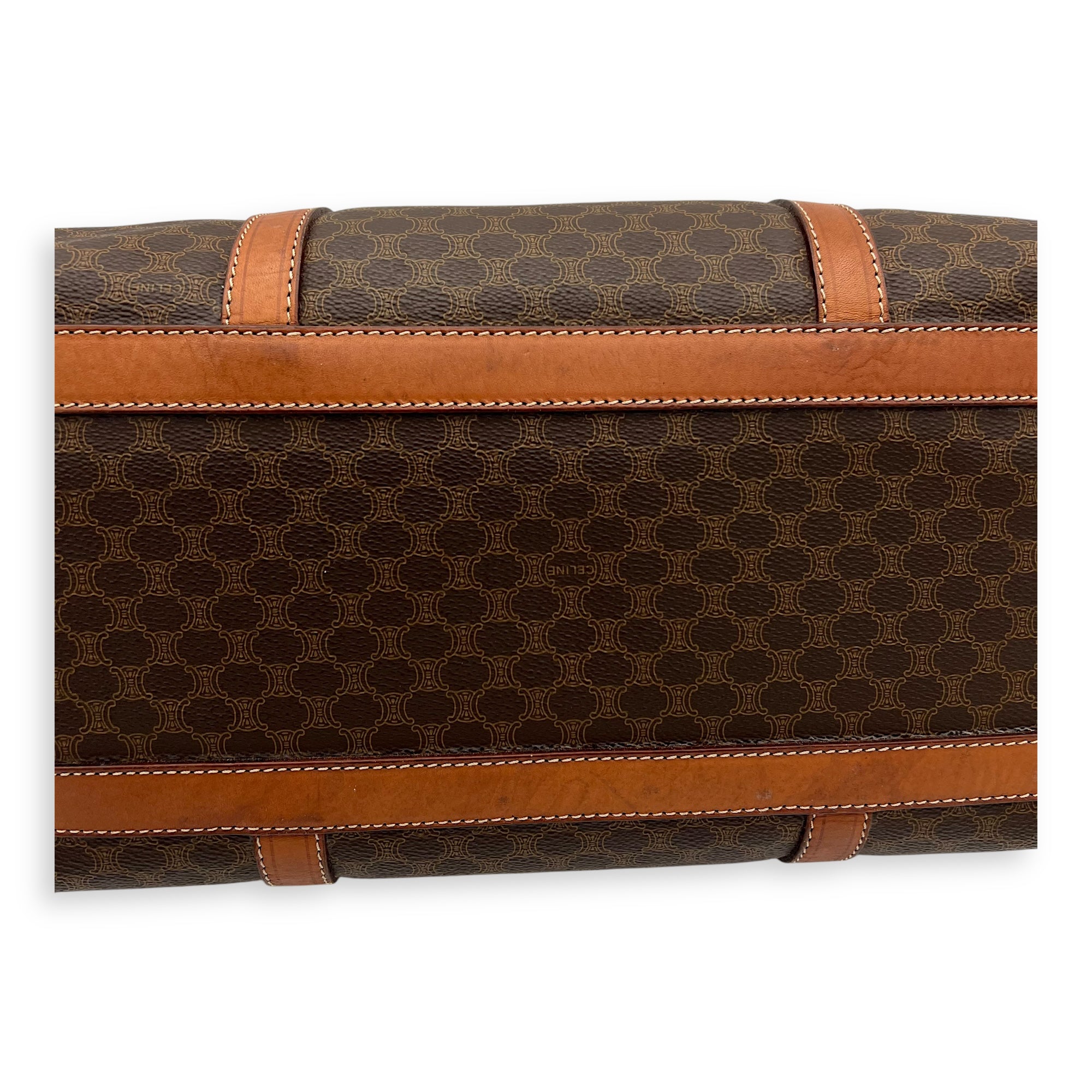 Macadam Top Handle Bag Brown in Coated Canvas, Gold hardware - Image 14