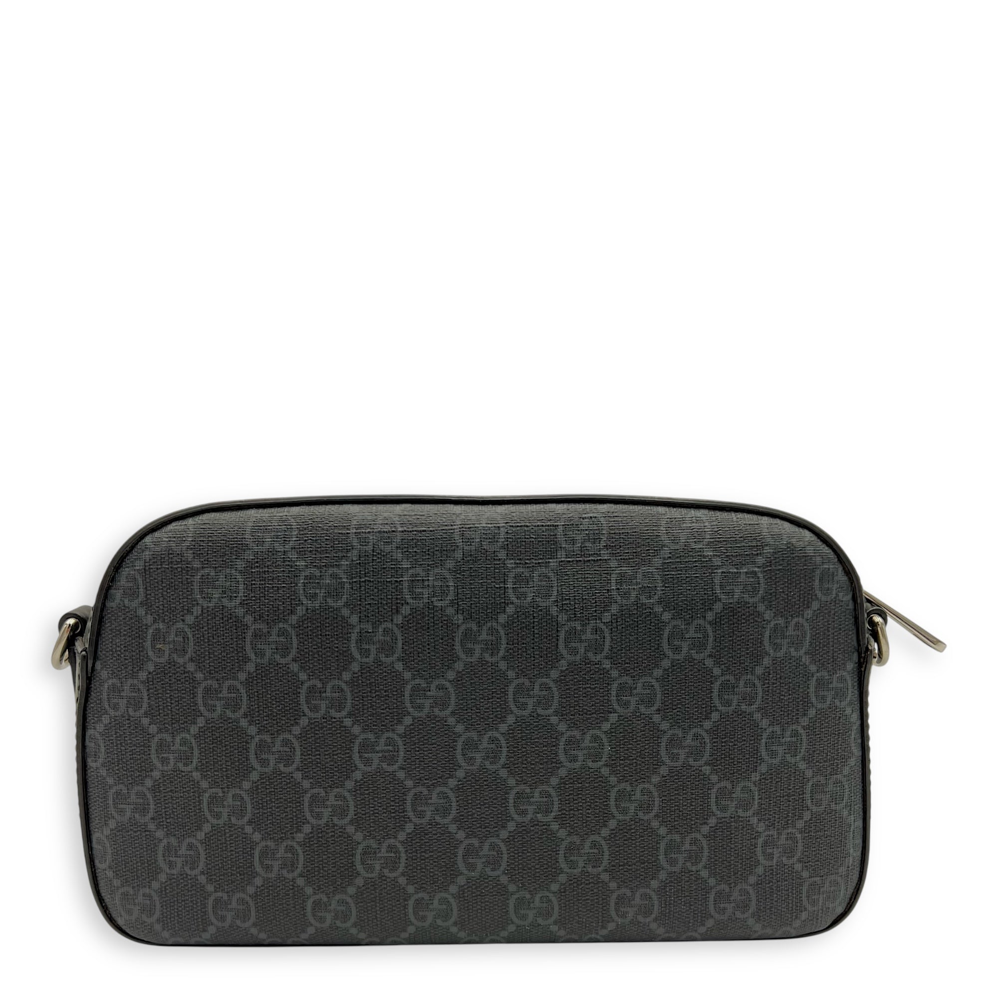 GG Supreme Crossbody Bag Grey in Monogram Coated Canvas, Silver hardware - Image 3