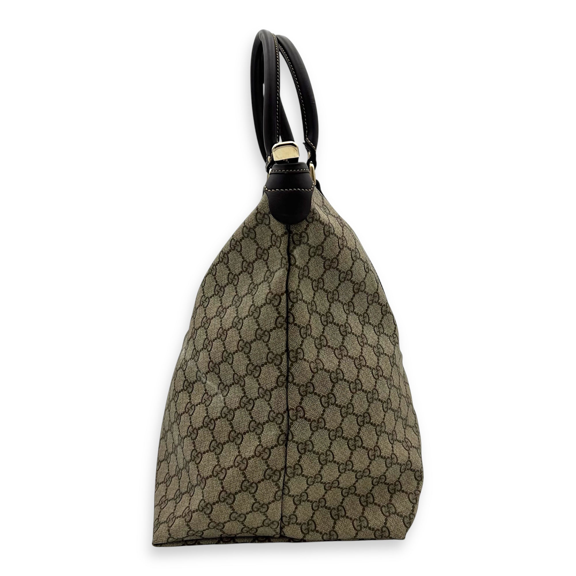 GG Tote Bag Brown in Jacquard, Gold hardware - Image 5