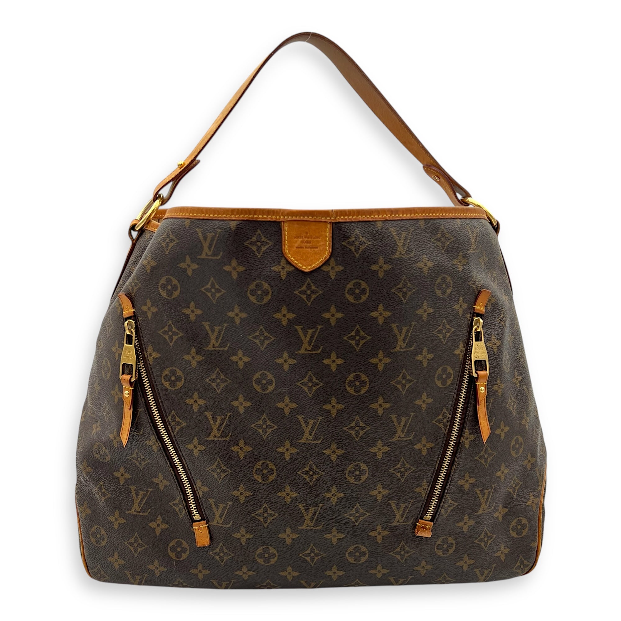 Delightful Shoulder Bag GM Brown in Monogram Coated Canvas, Gold hardware - Image 15