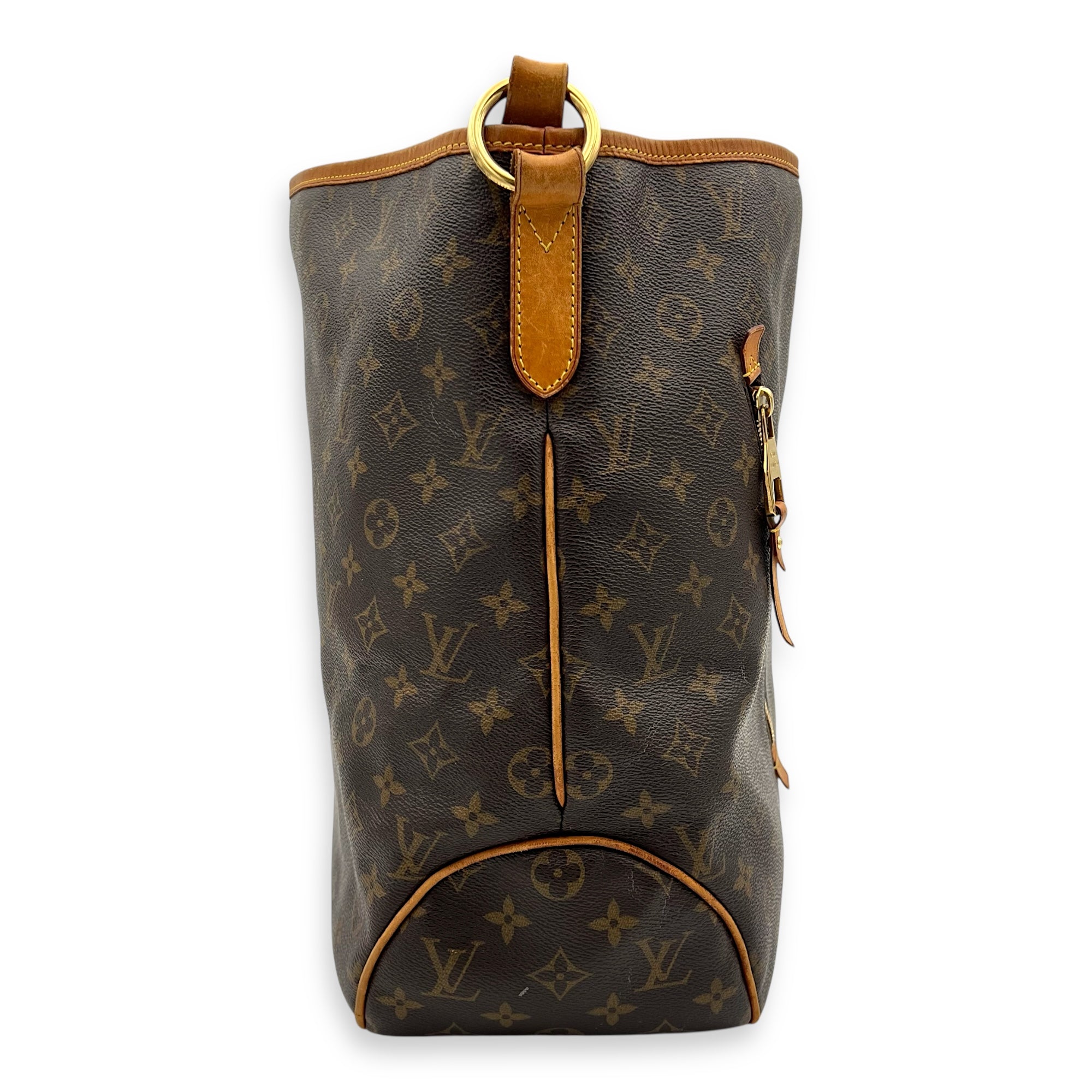 Delightful Shoulder Bag GM Brown in Monogram Coated Canvas, Gold hardware - Image 4